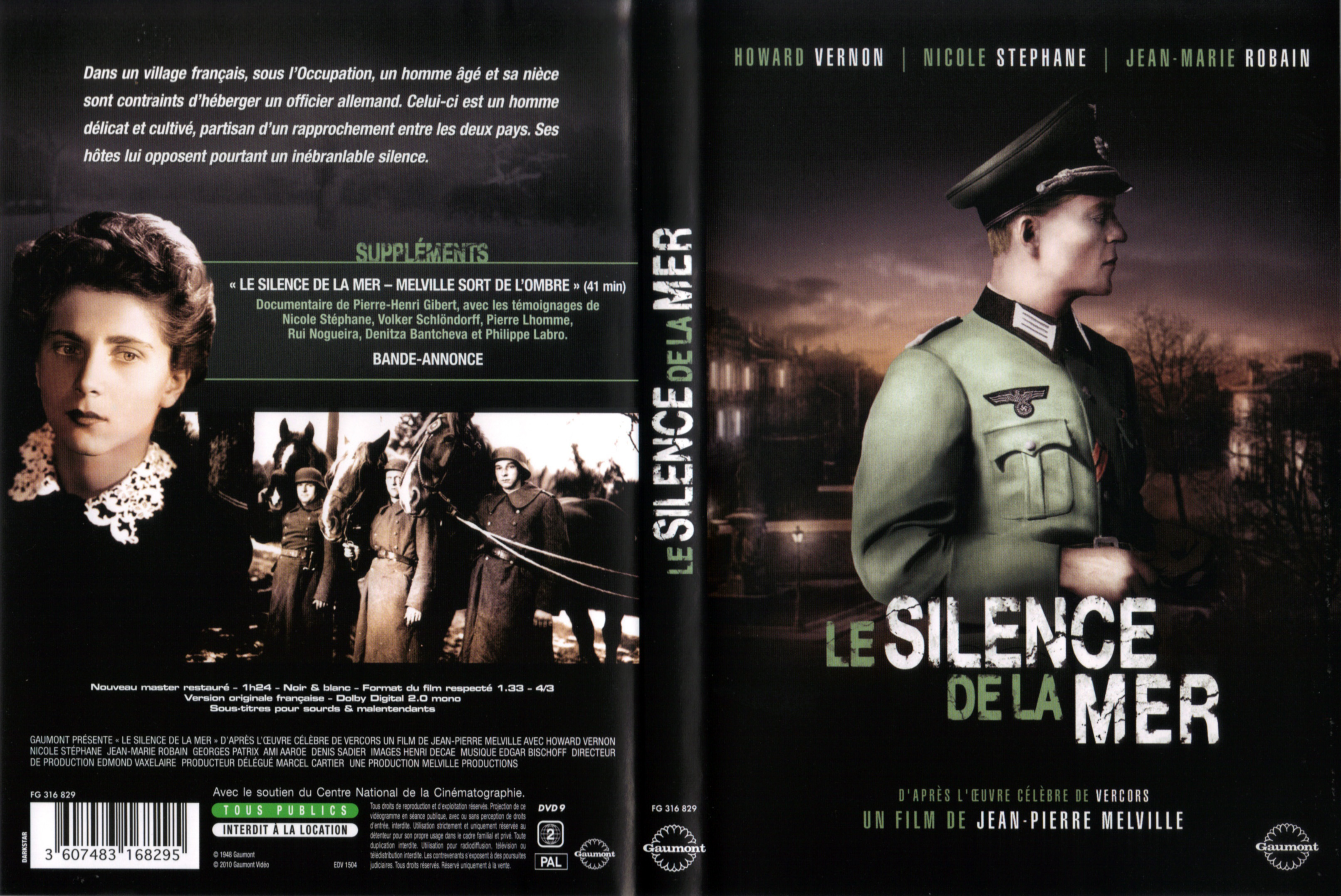 Jaquette DVD Le silence de la mer (1948)