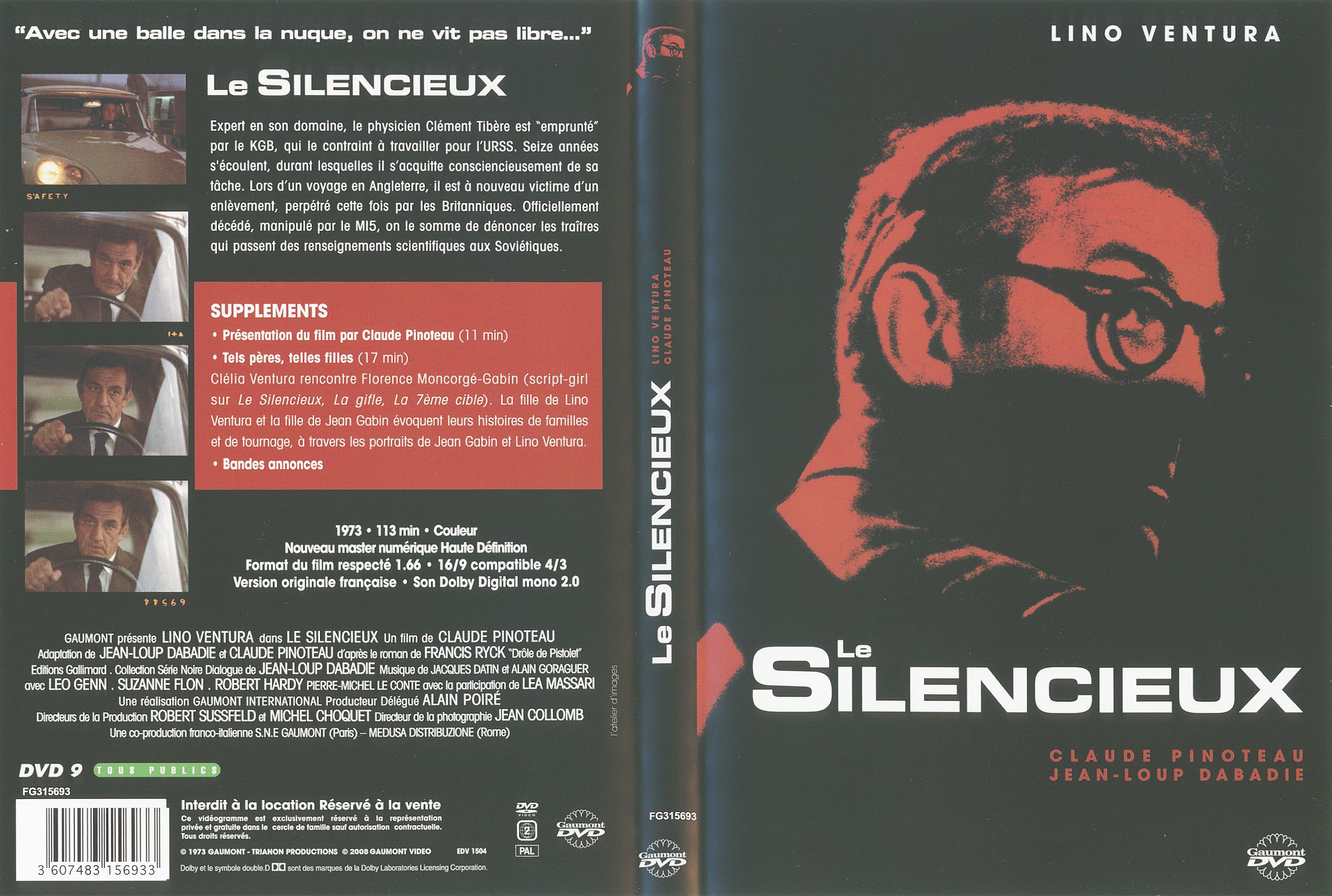 Jaquette DVD Le silencieux v2