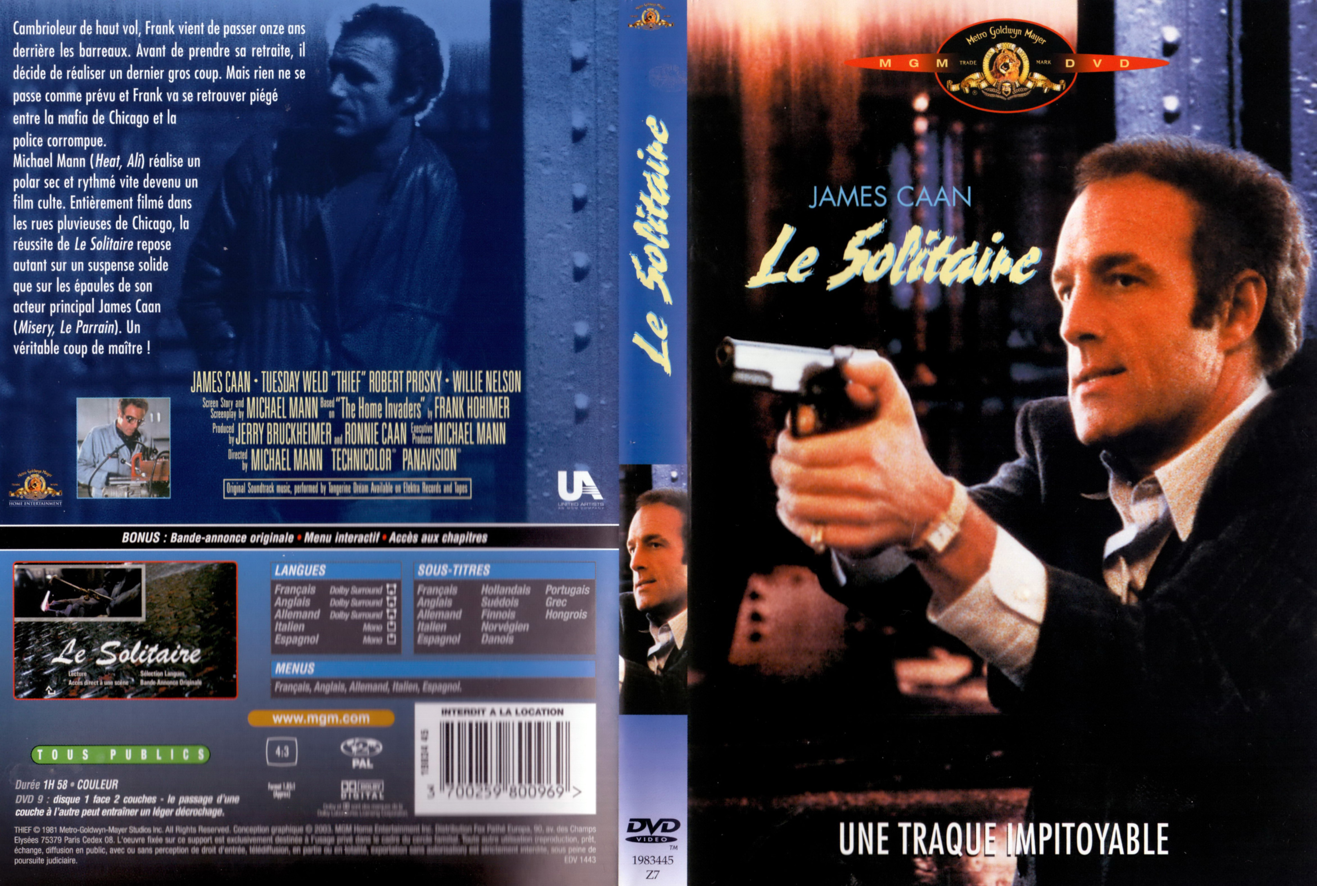 Jaquette DVD Le solitaire (1981)