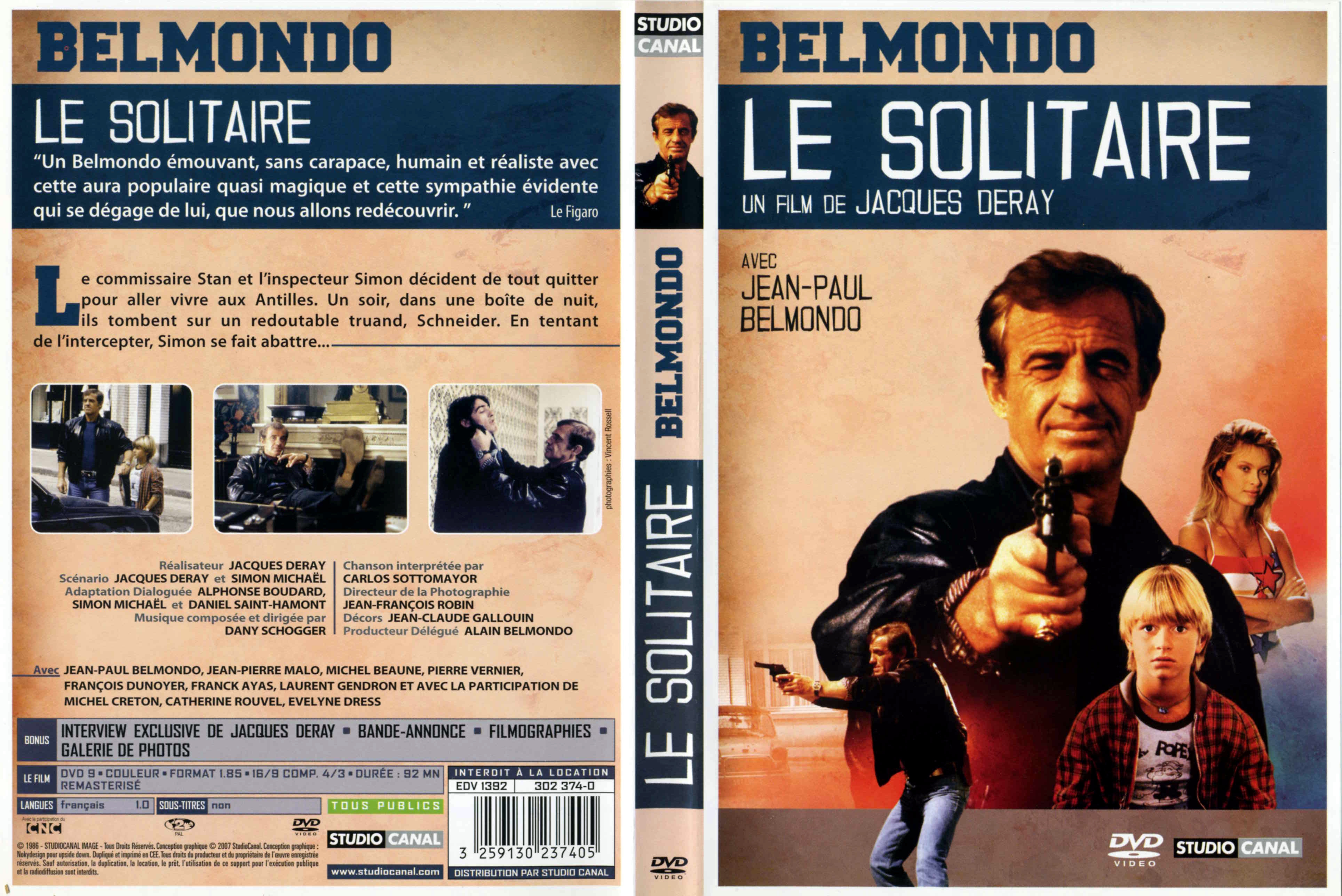 Jaquette DVD Le solitaire (Belmondo) v3