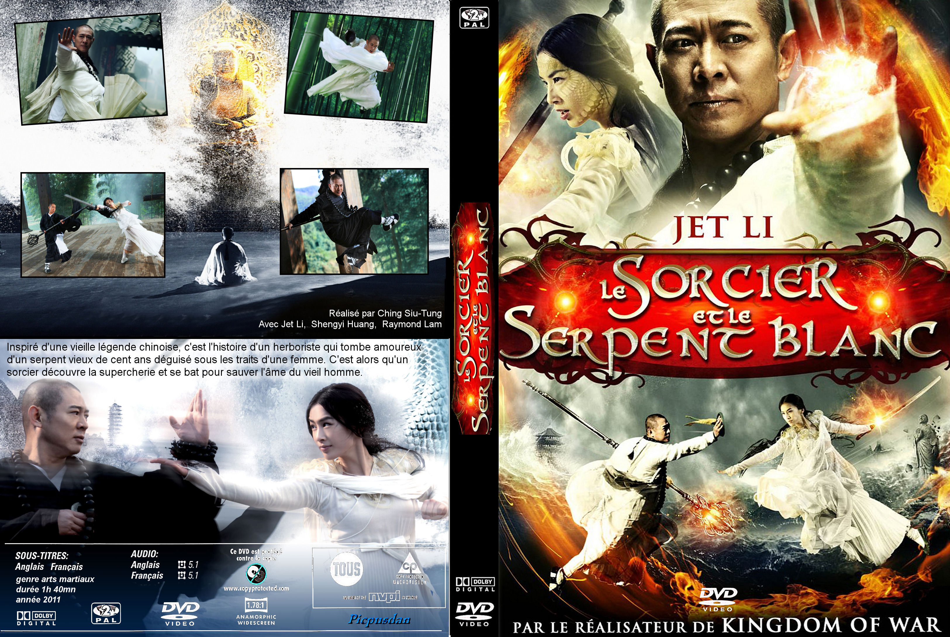 Jaquette DVD Le sorcier et le serpent blanc custom