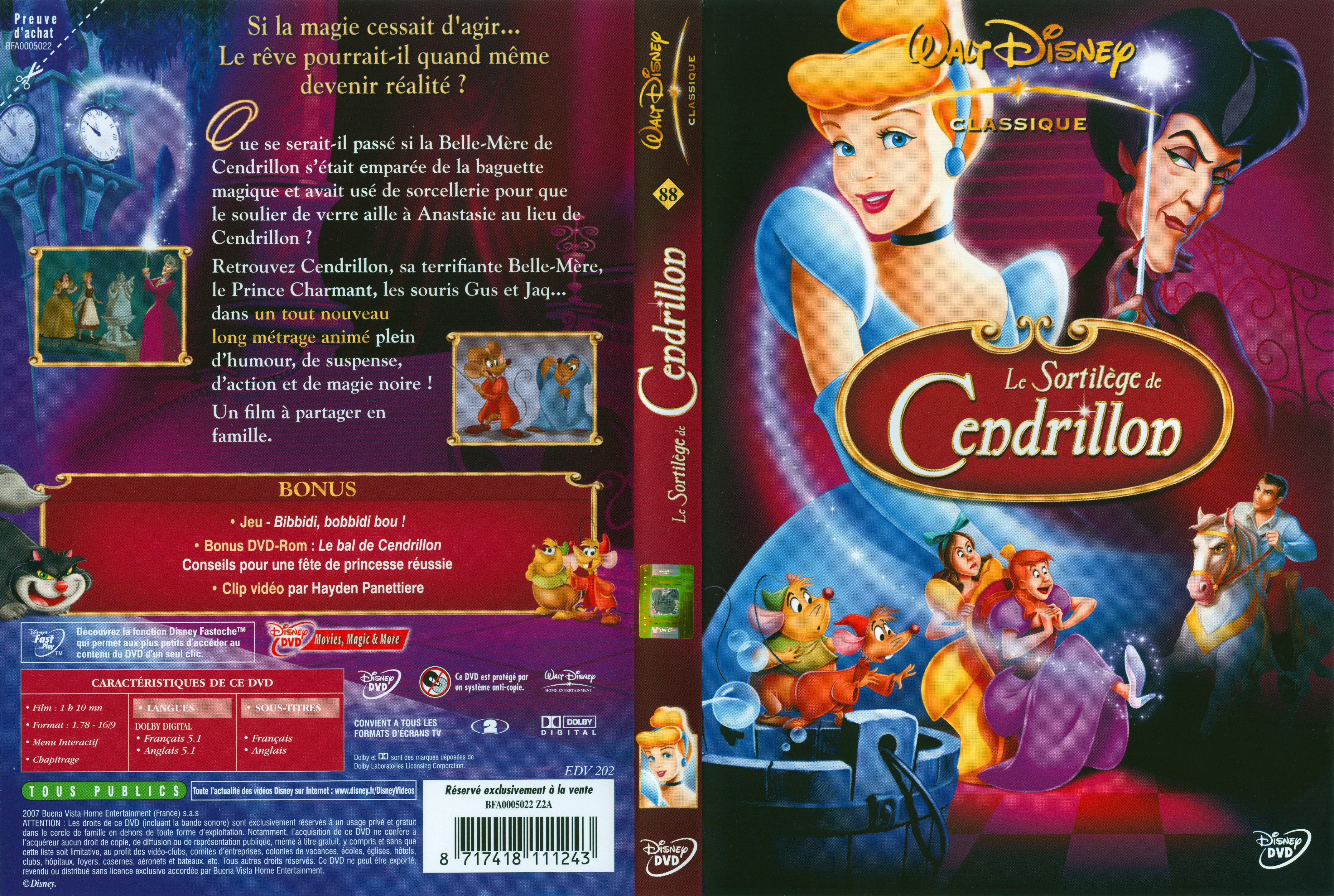 Jaquette DVD Le sortilge de Cendrillon