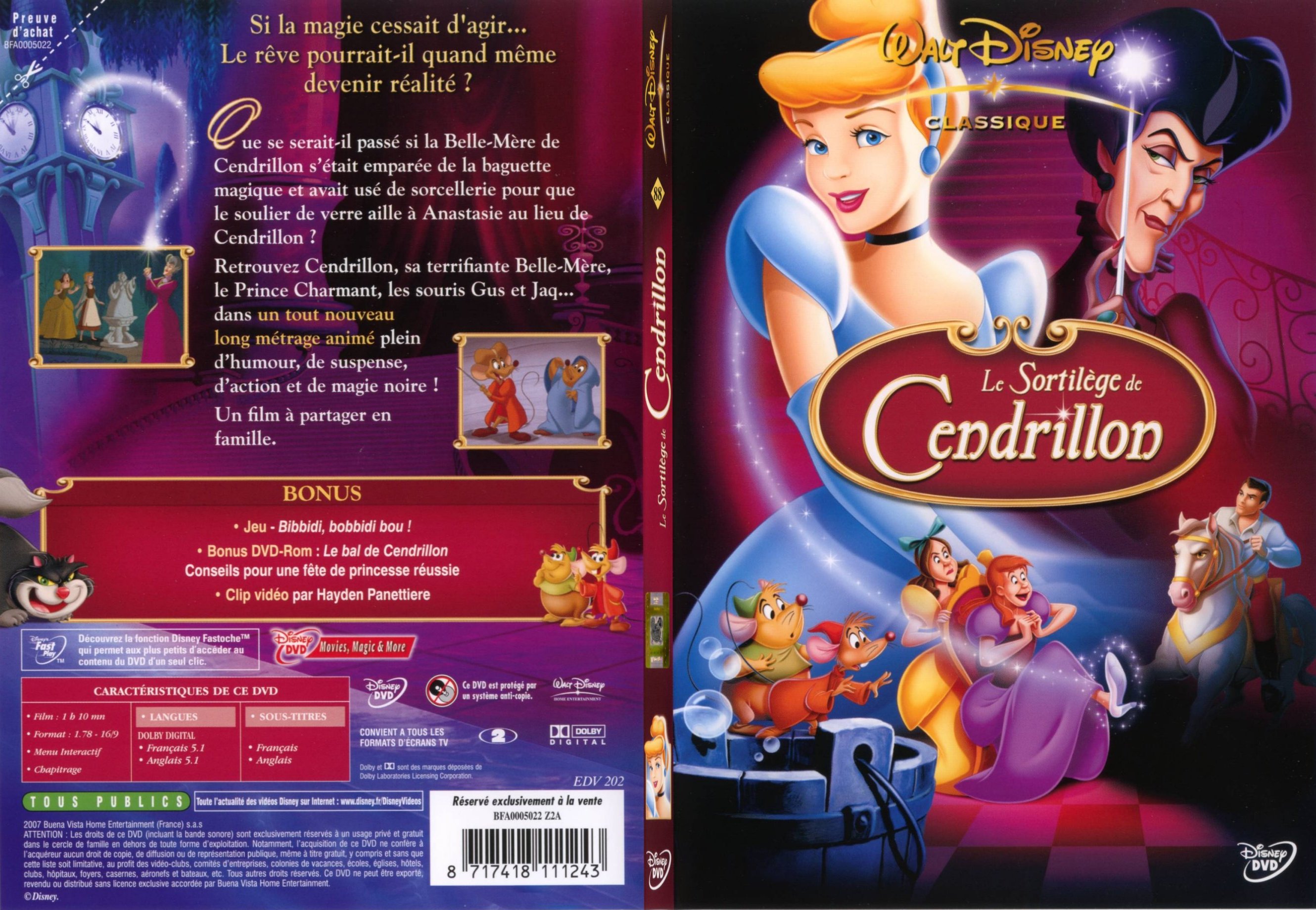 Jaquette DVD Le sortilge de Cendrillon - SLIM