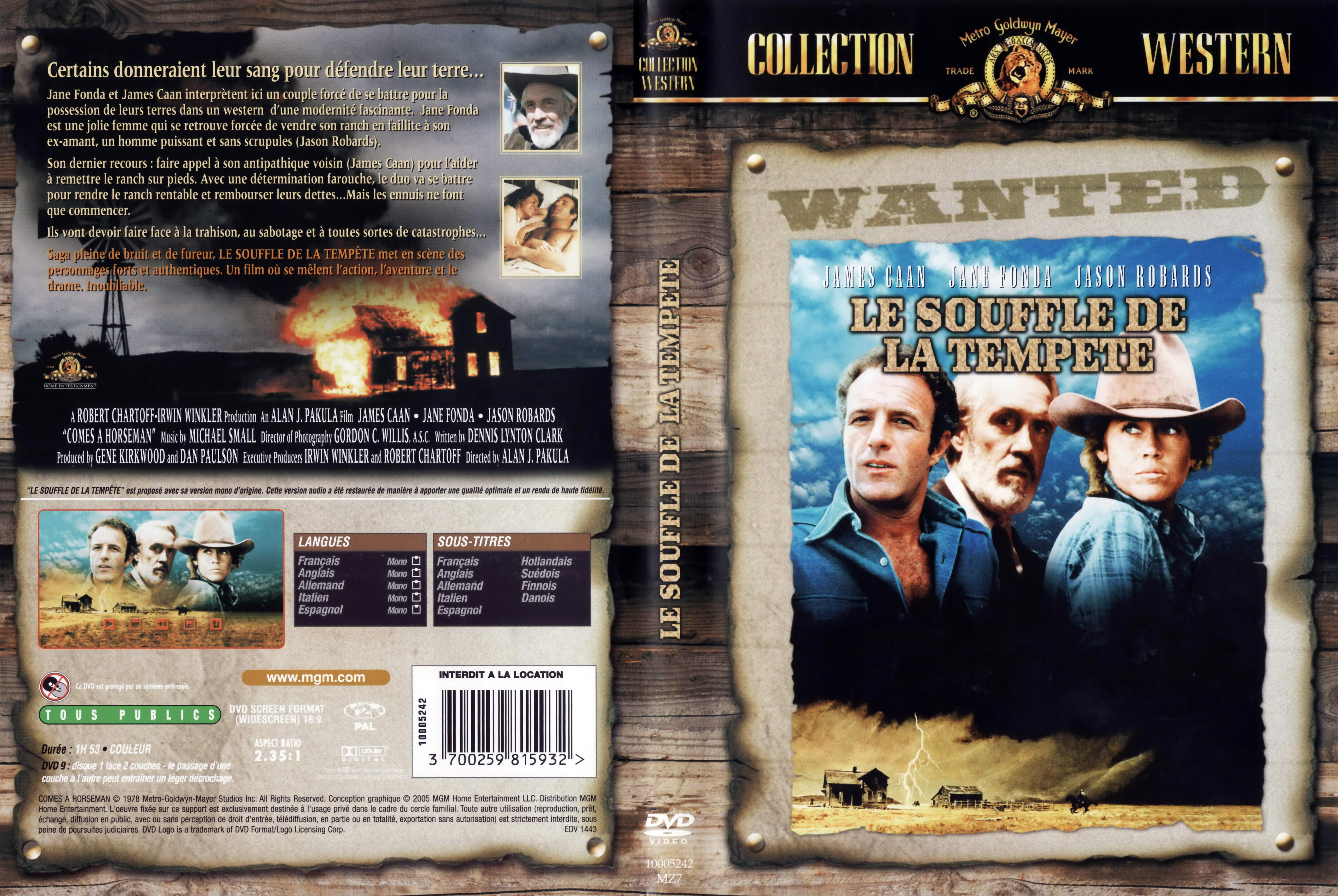 Jaquette DVD Le souffle de la tempete