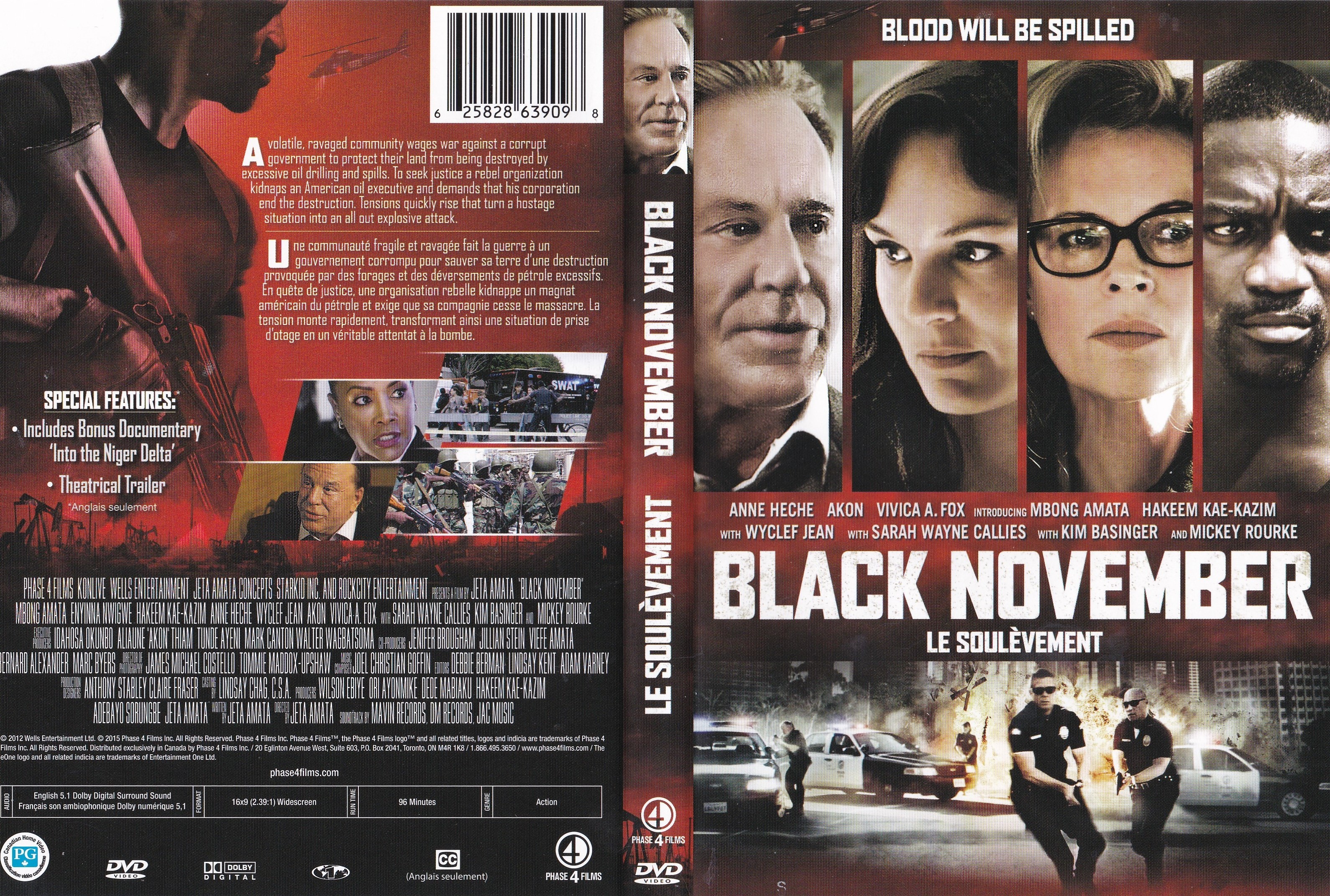 Jaquette DVD Le soulevement - Black November (canadienne)