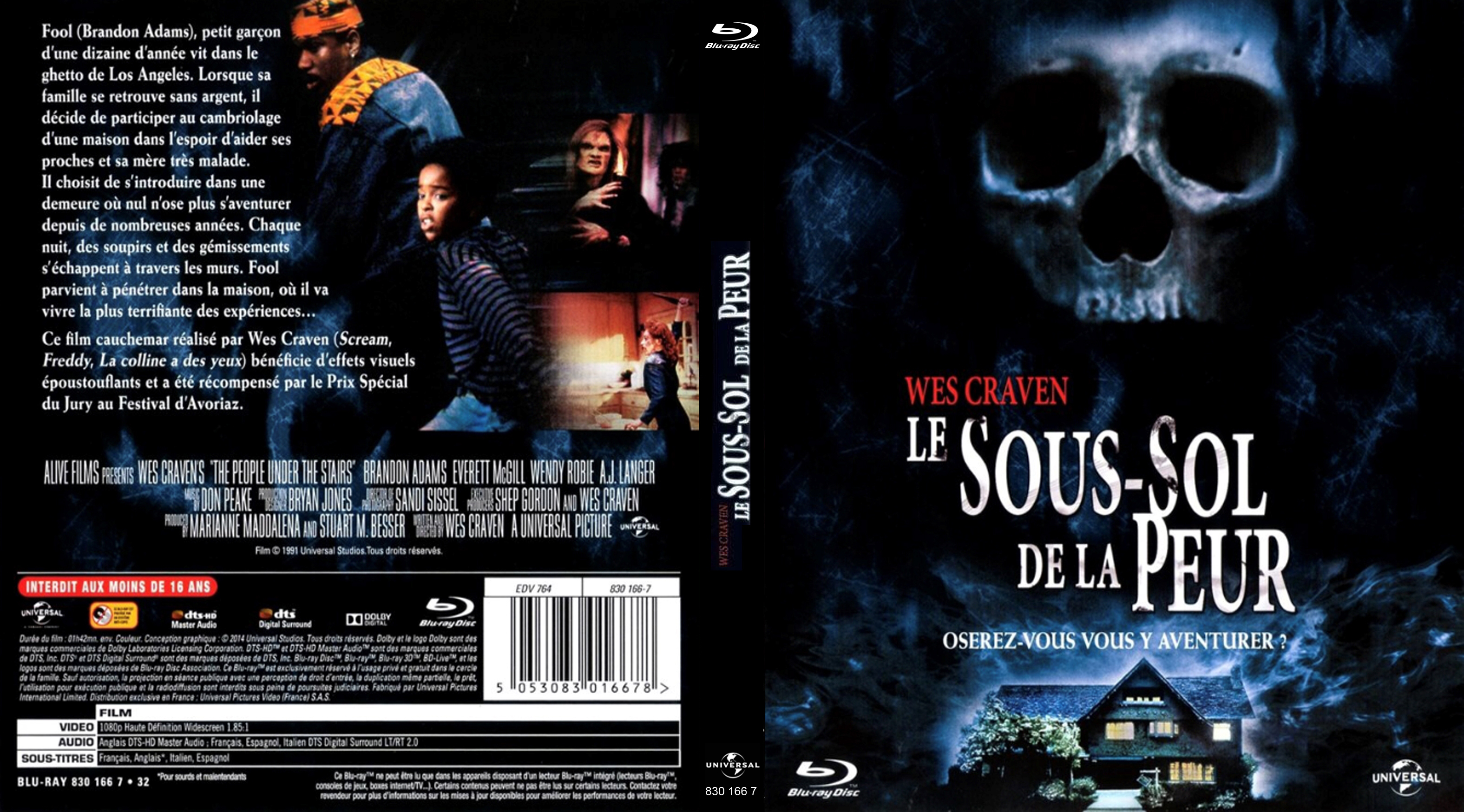 Jaquette DVD Le sous-sol de la peur custom (BLU-RAY)