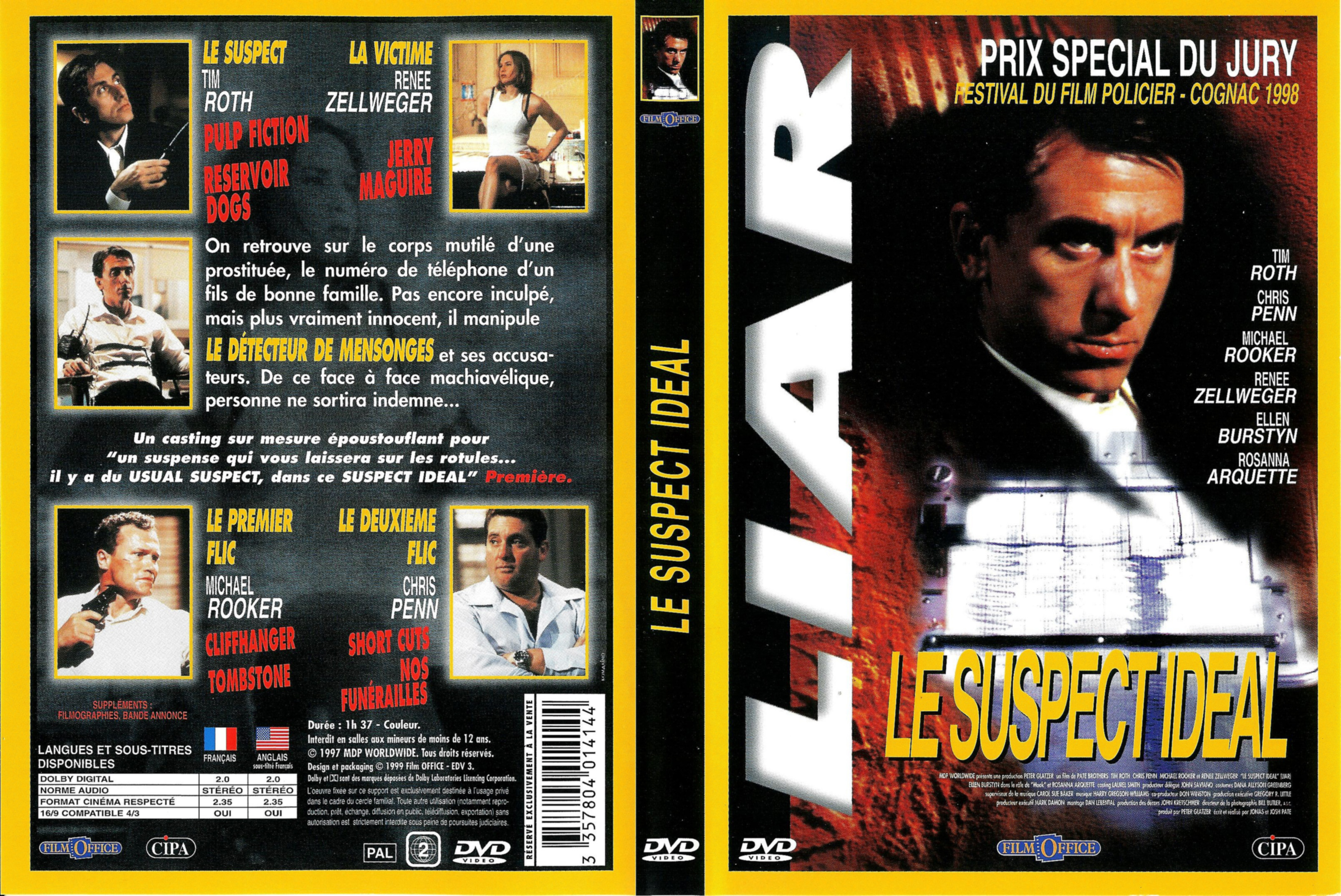 Jaquette DVD Le suspect idal