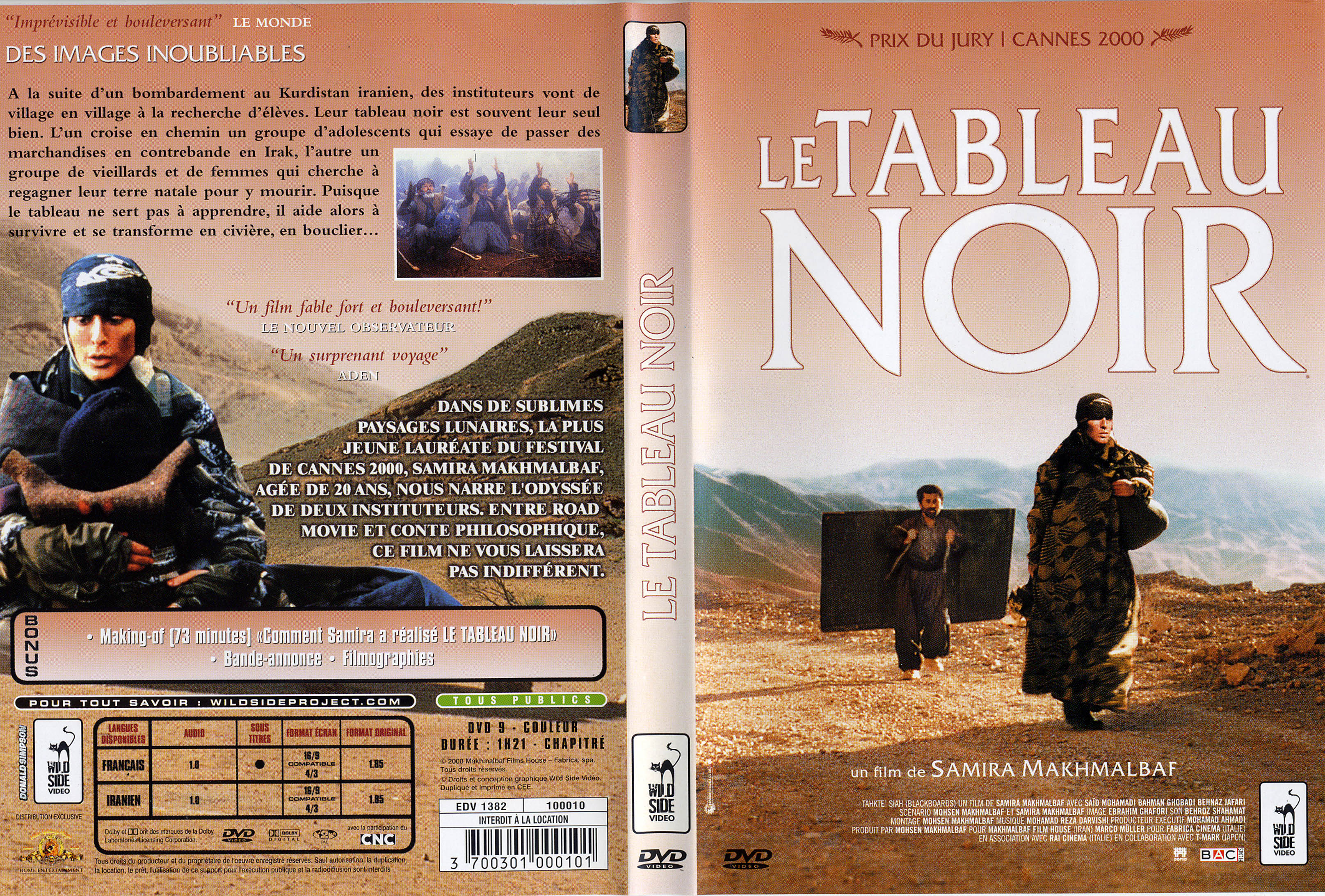 Jaquette DVD Le tableau noir