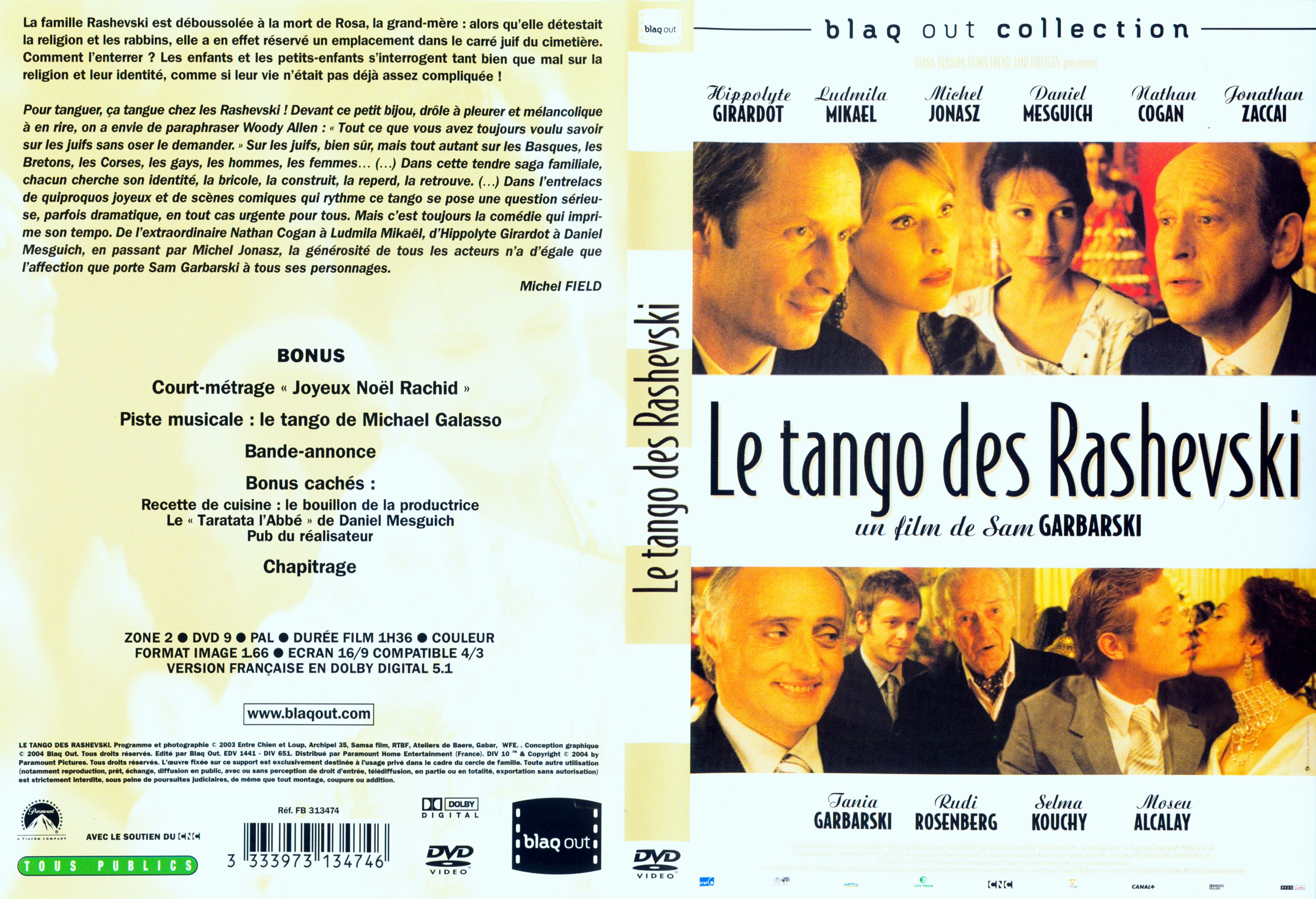 Jaquette DVD Le tango des Rashevski