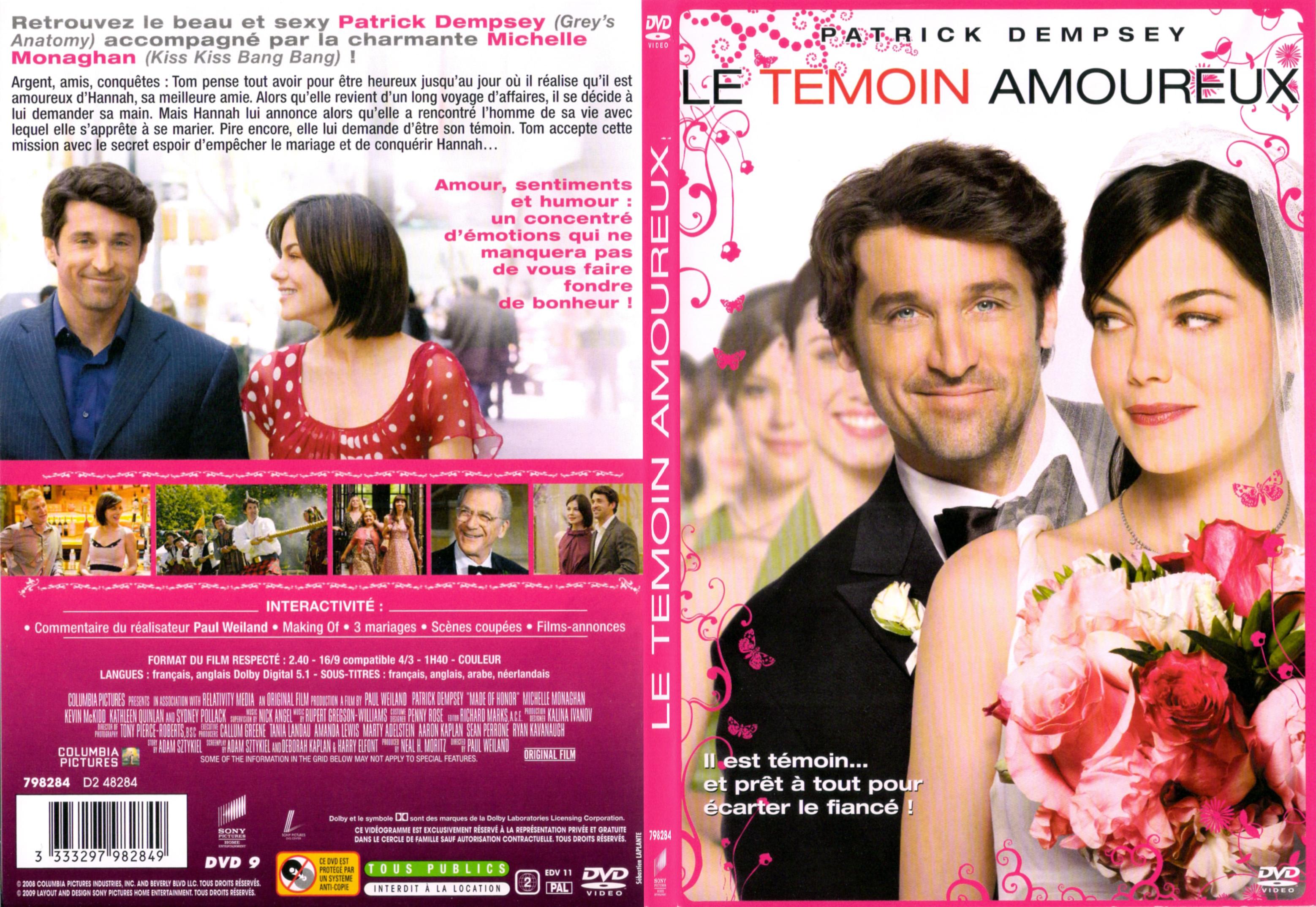 Jaquette DVD Le tmoin amoureux - SLIM