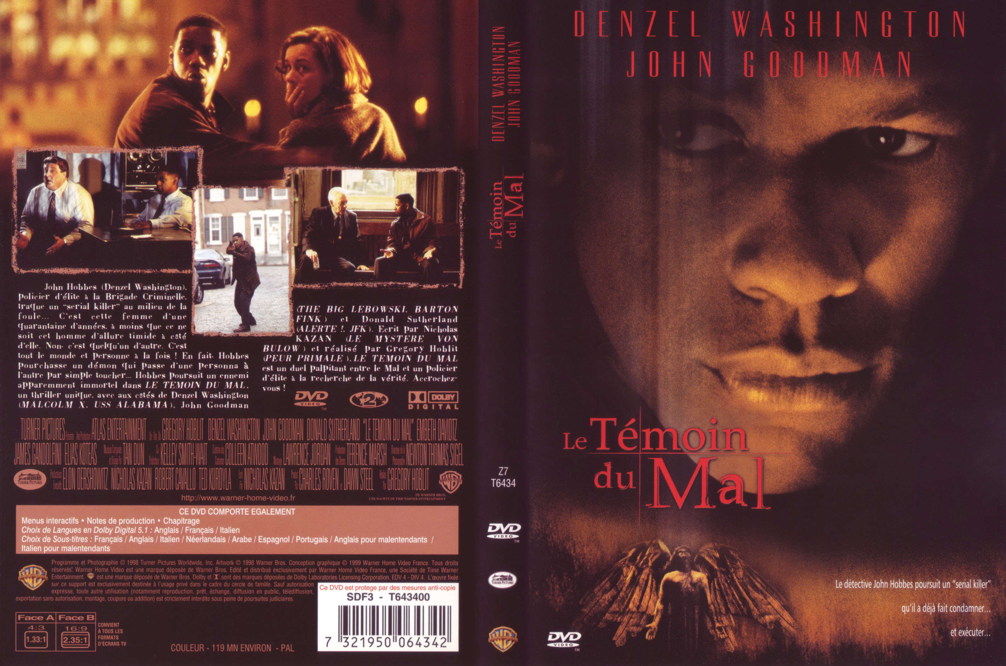 Jaquette DVD Le tmoin du mal v2