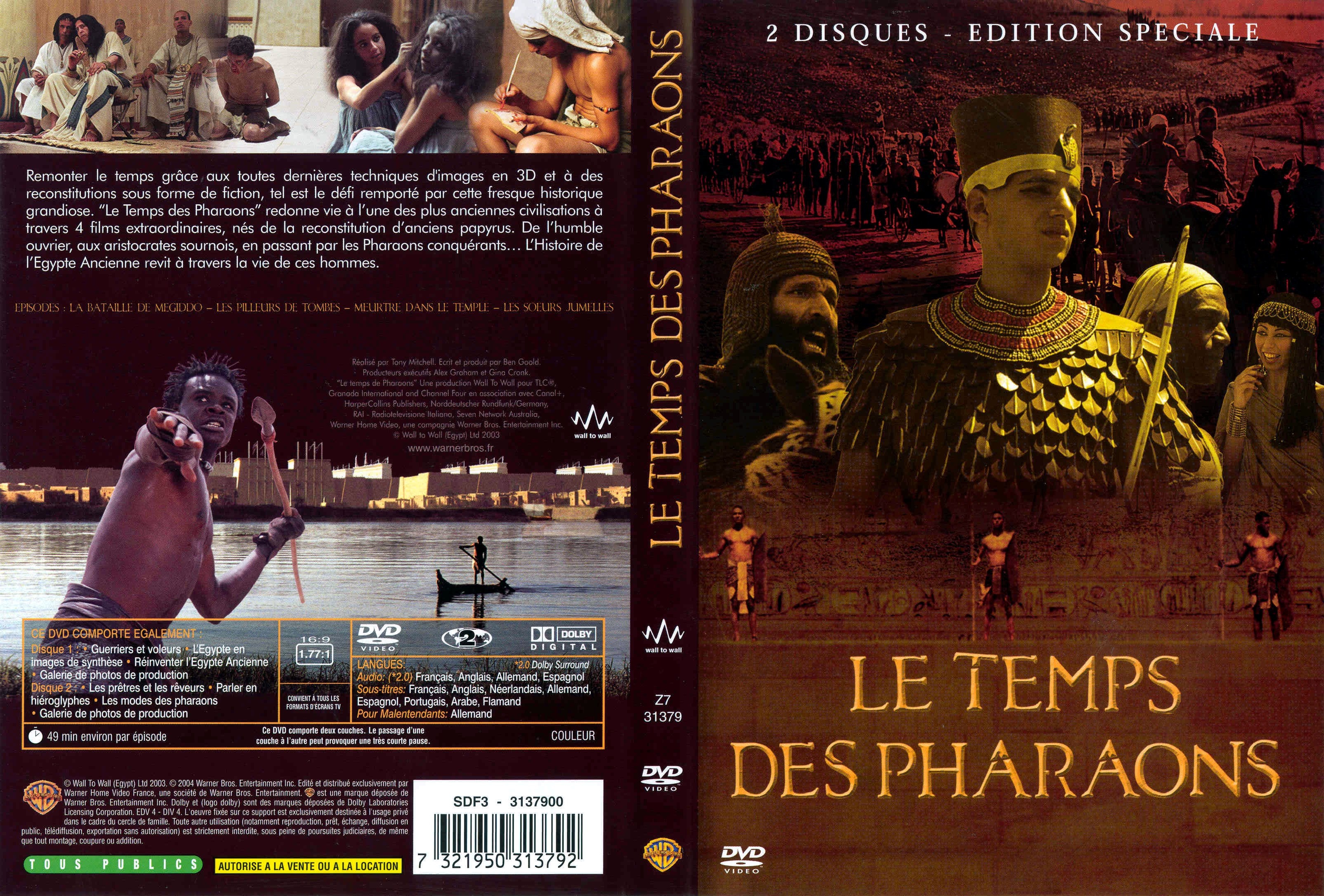 Jaquette DVD Le temps des pharaons