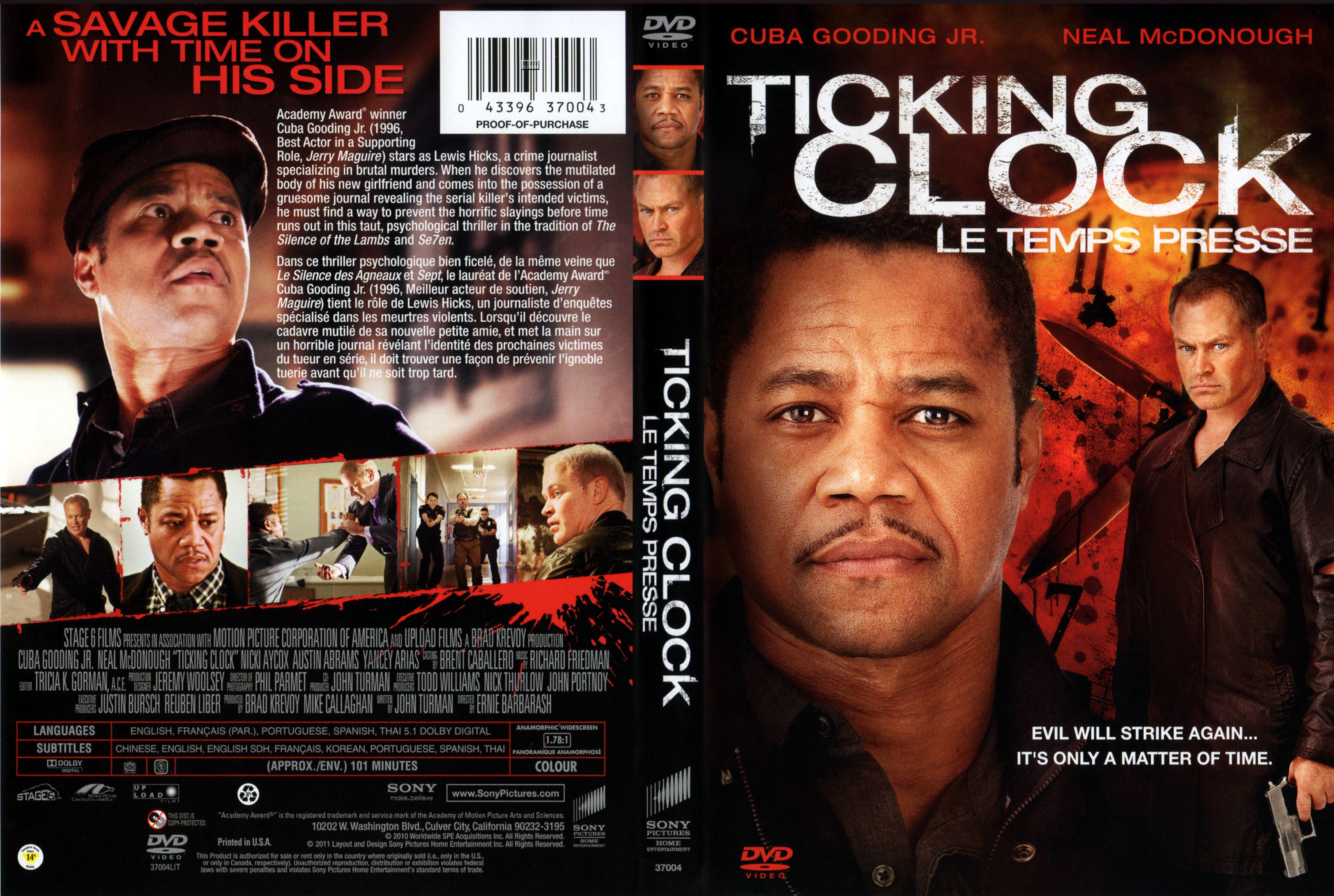 Jaquette DVD Le temps presse - Ticking Clock (Canadienne)