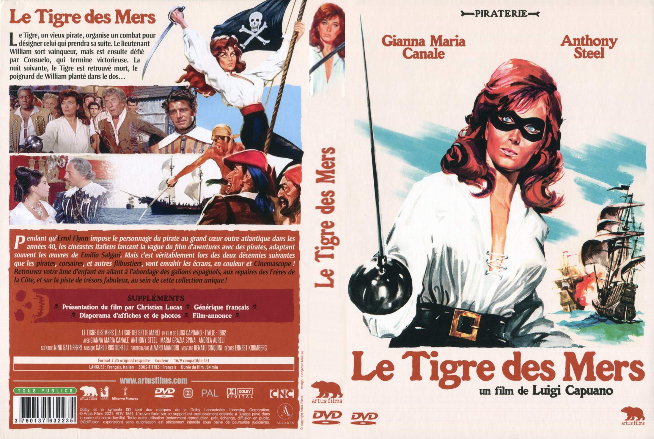 Jaquette DVD Le tigre des mers custom