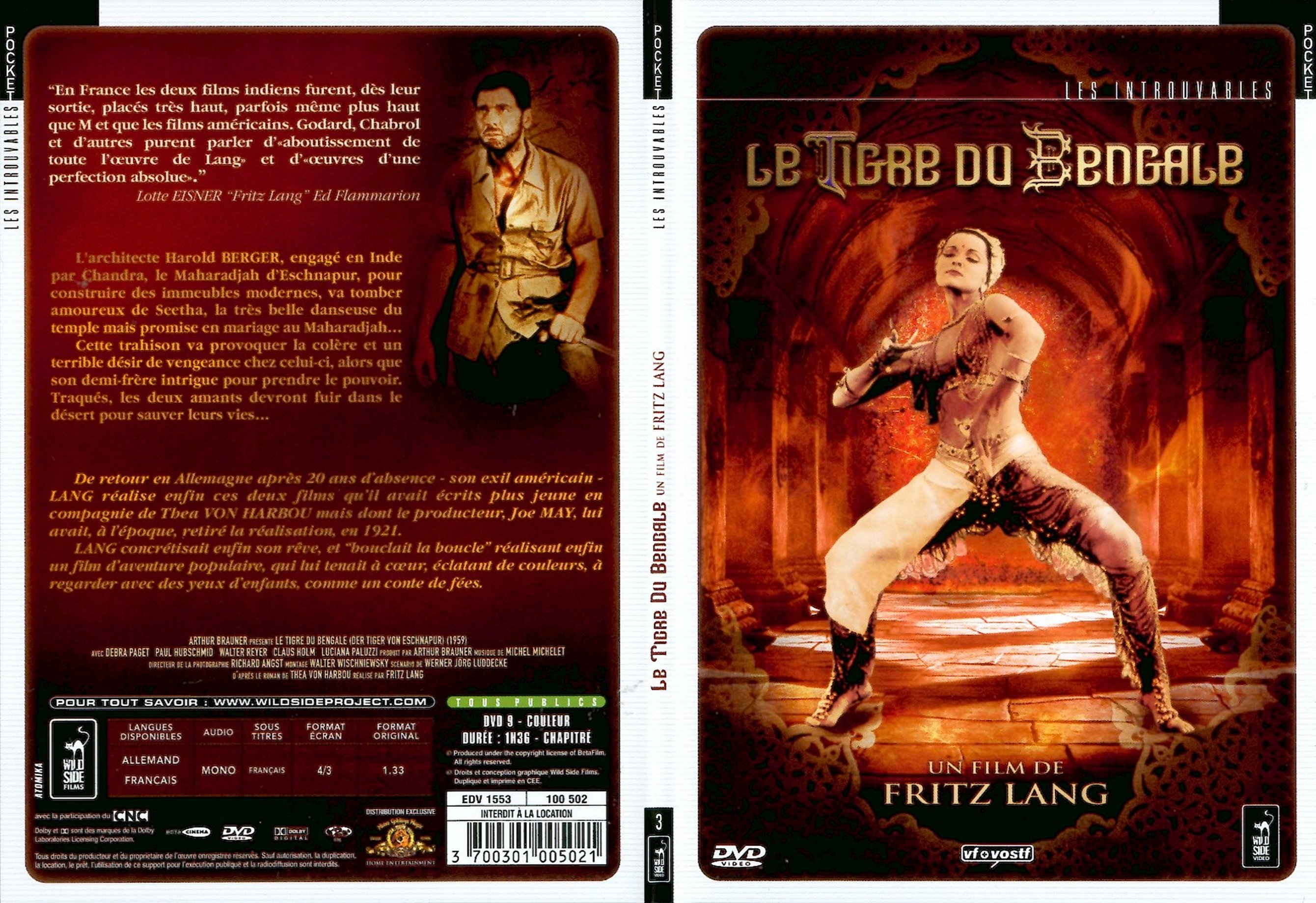 Jaquette DVD Le tigre du Bengale - SLIM