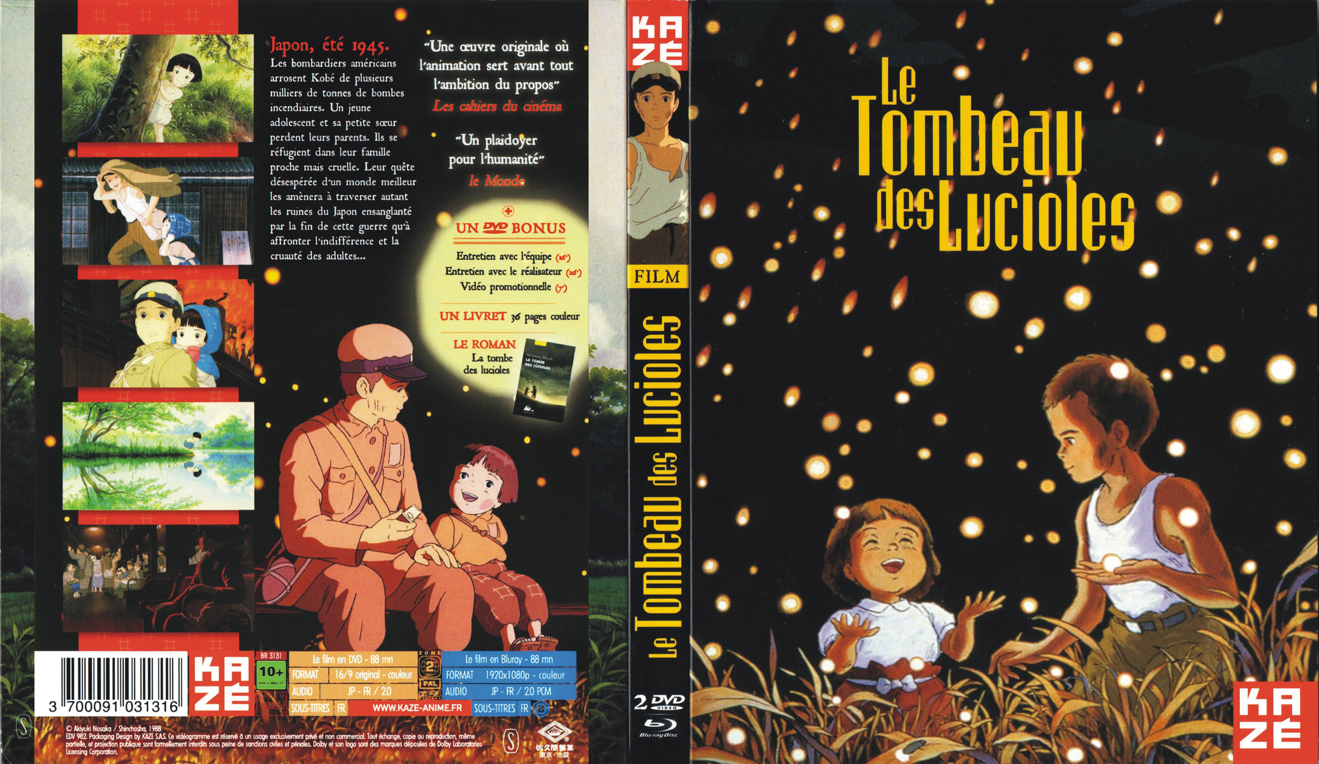 Jaquette DVD Le tombeau des lucioles (BLU-RAY) v2