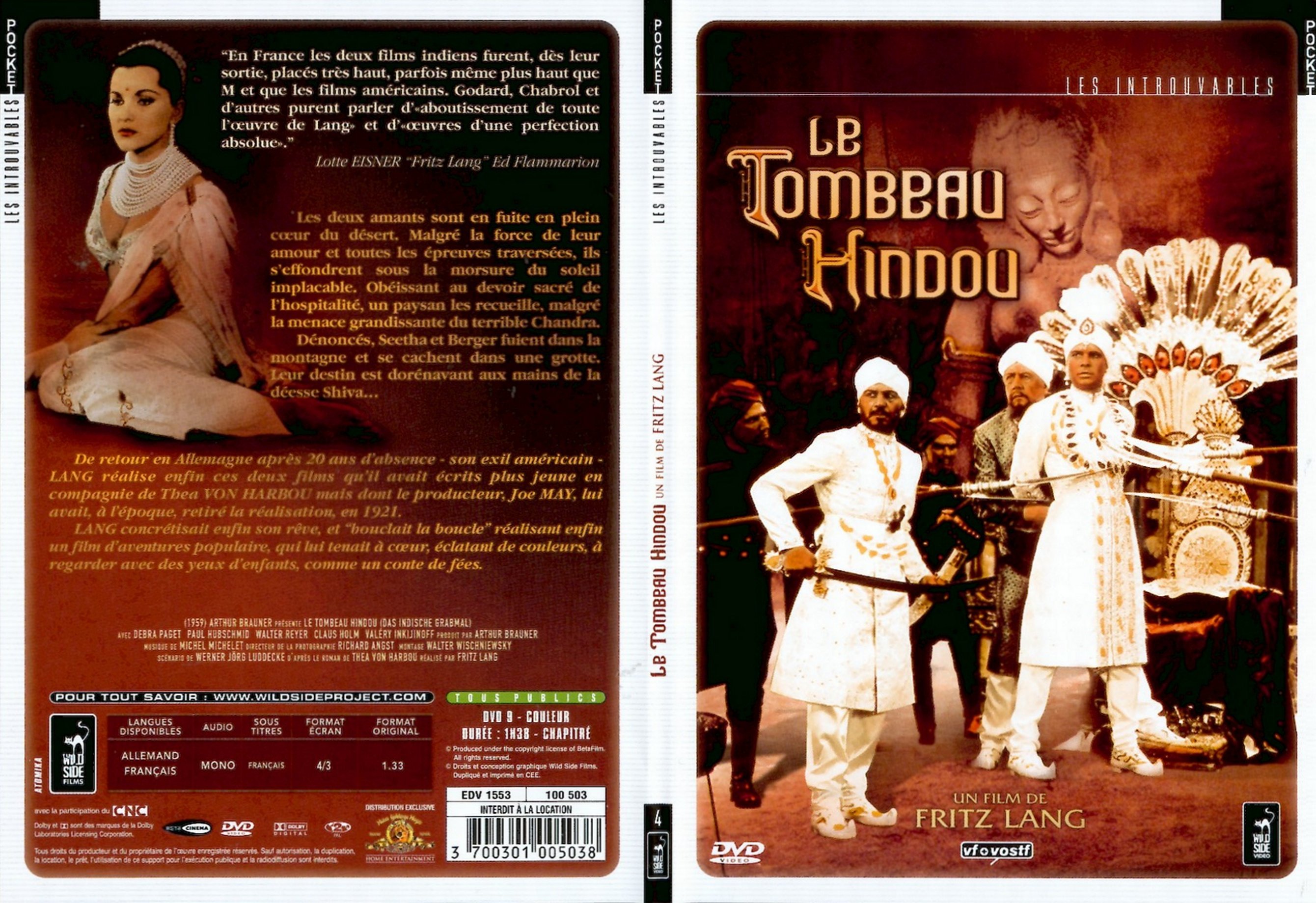 Jaquette DVD Le tombeau hindou - SLIM