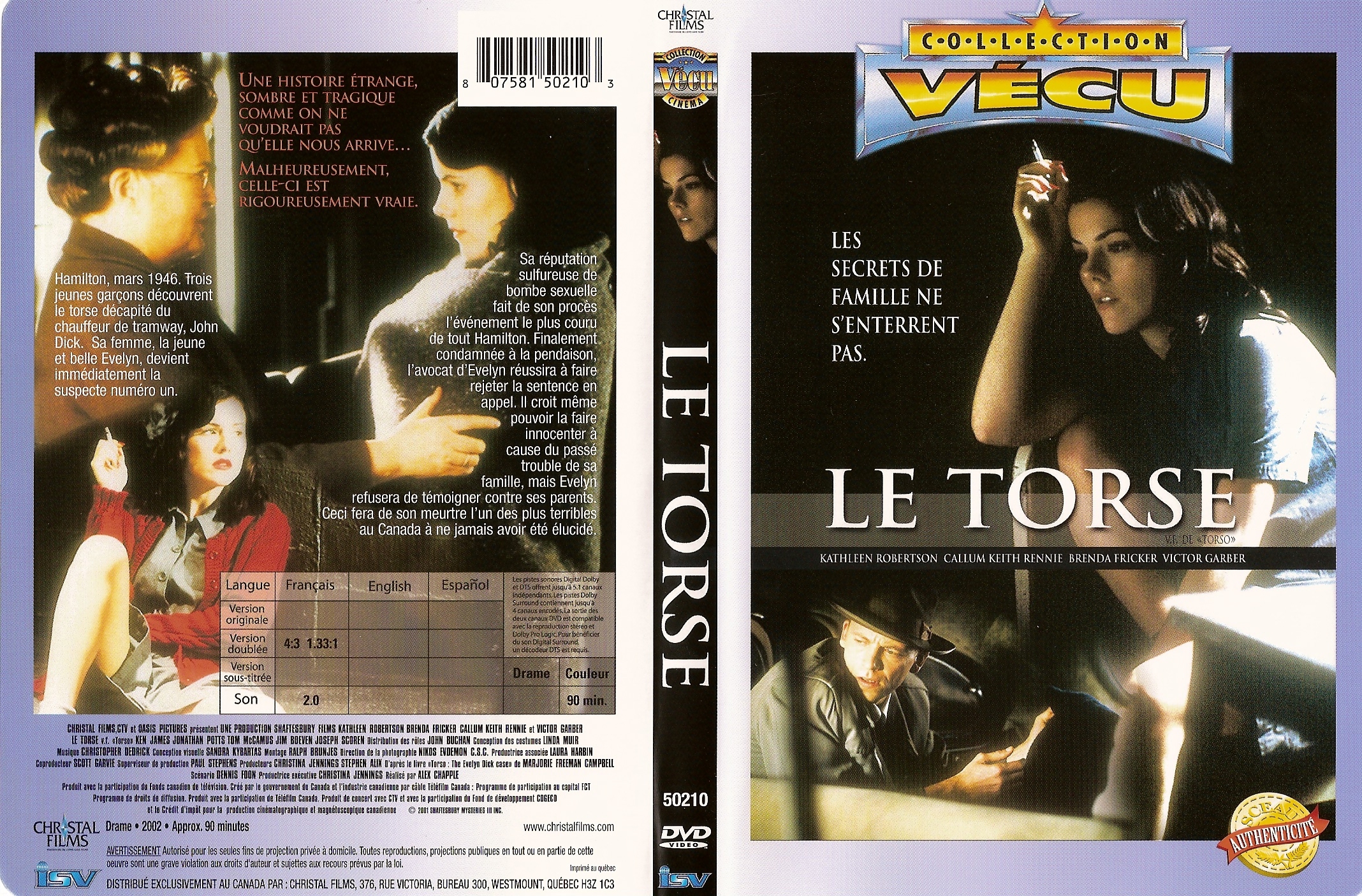 Jaquette DVD Le torse