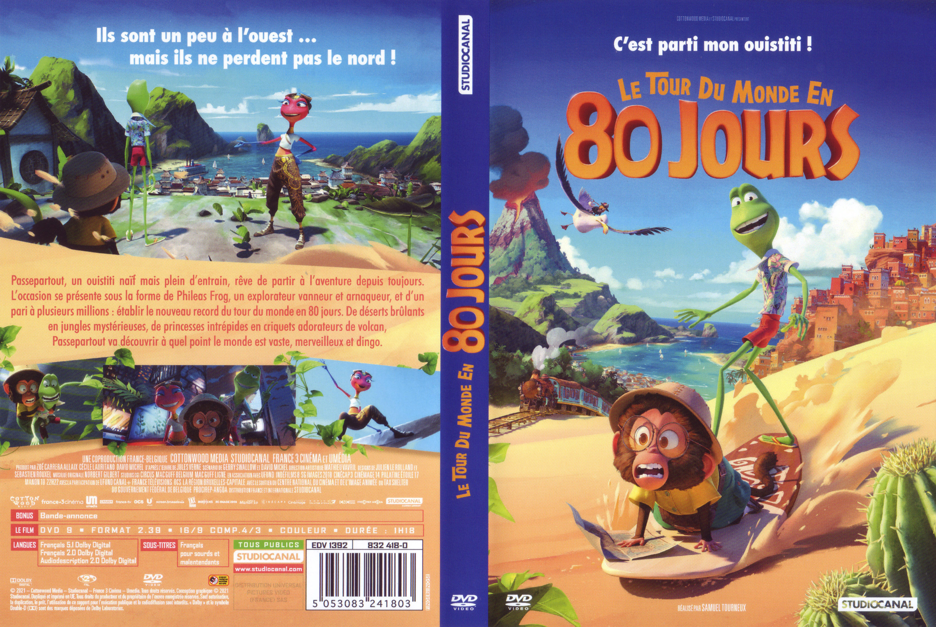 Jaquette DVD Le tour du monde en 80 jours (Animation 2021)
