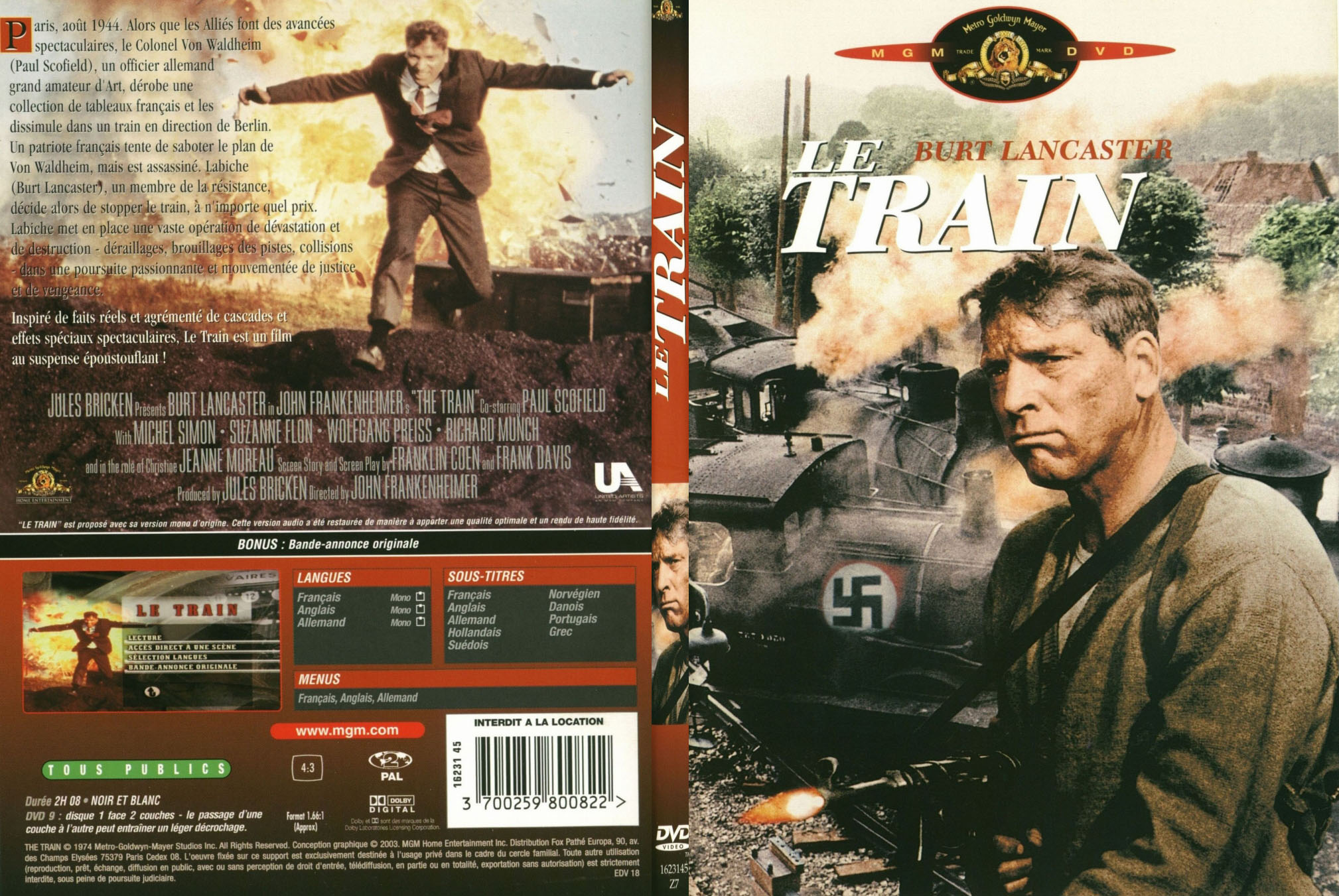 Jaquette DVD Le train - SLIM