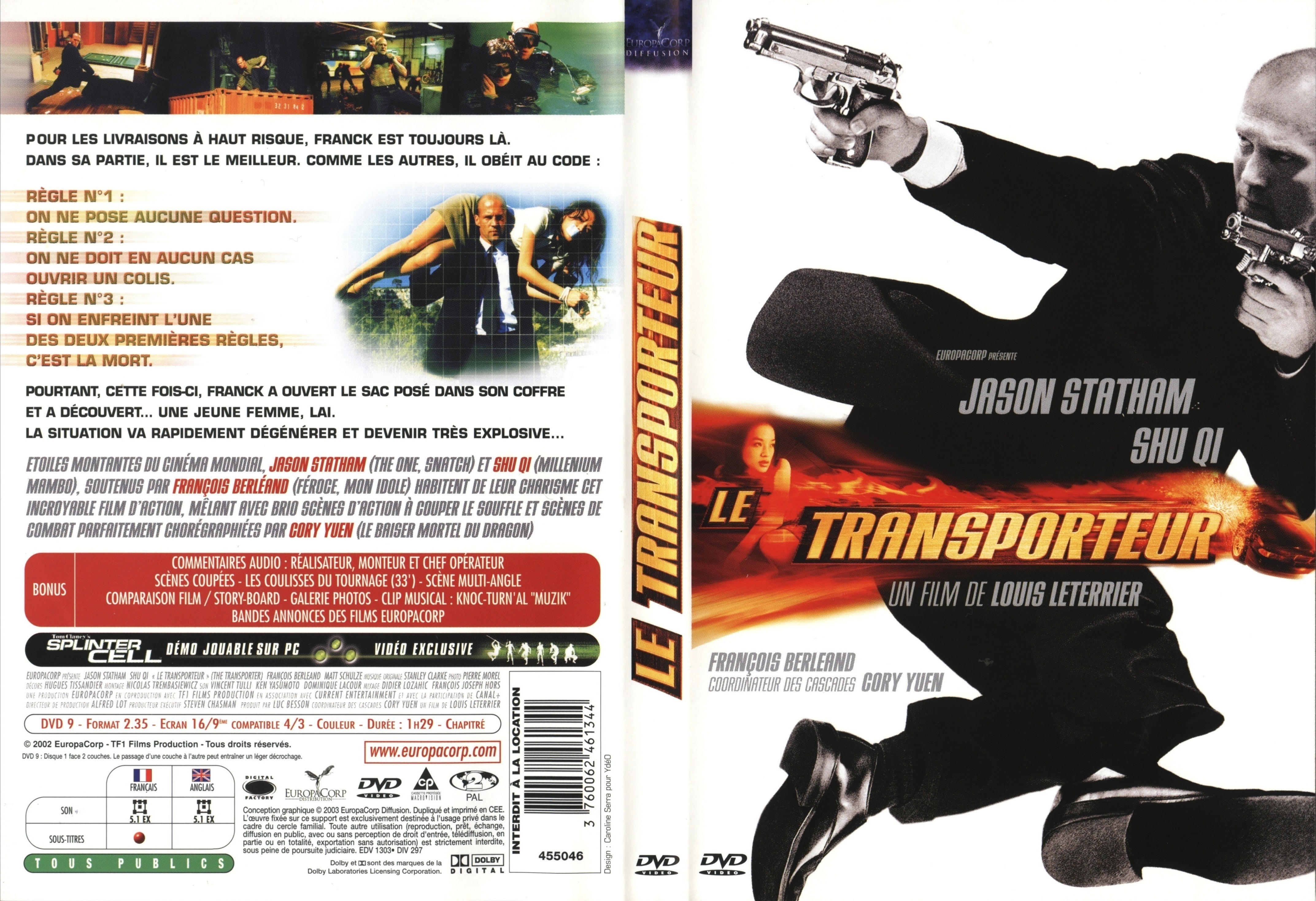 Jaquette DVD Le transporteur