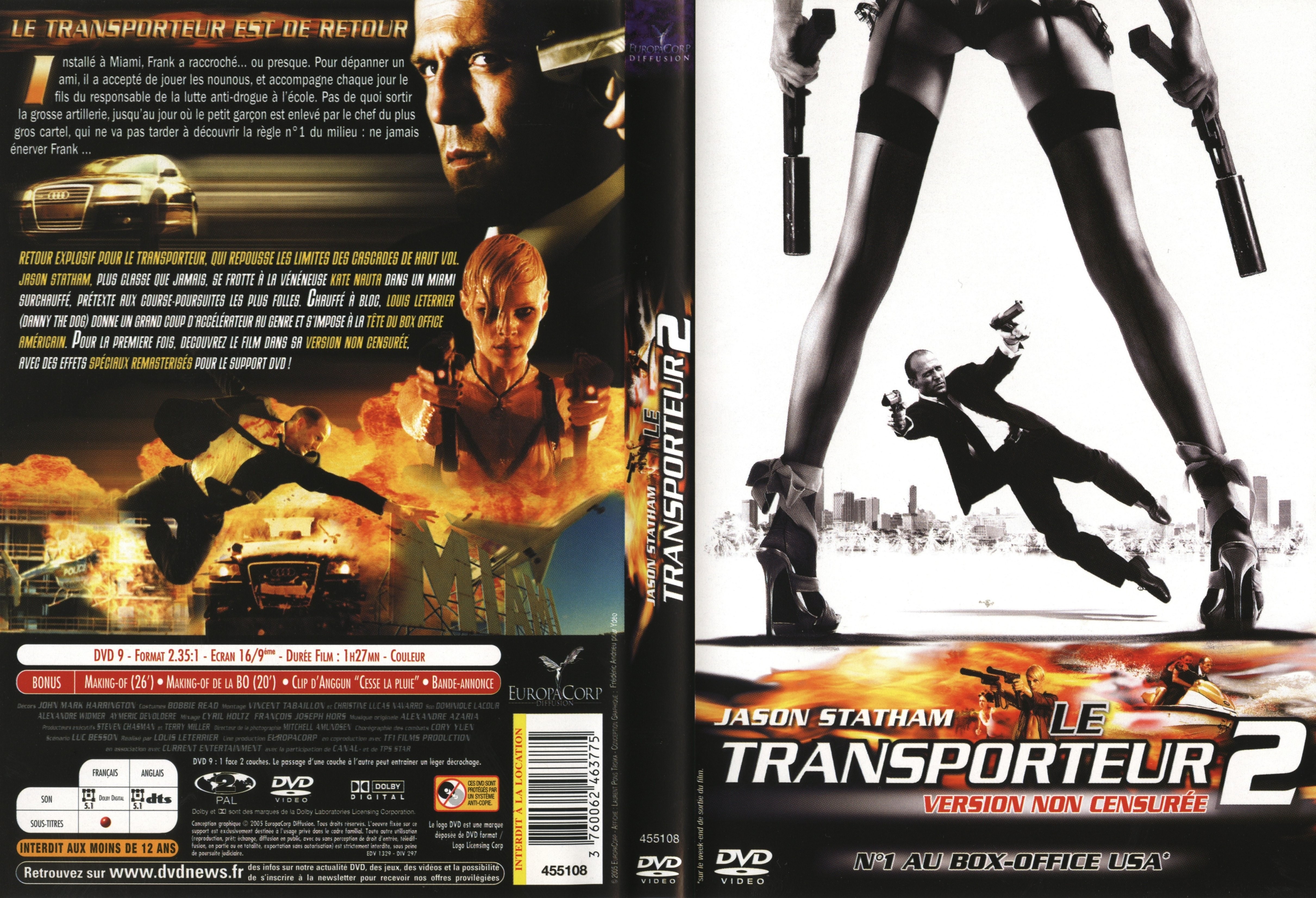 Jaquette DVD Le transporteur 2