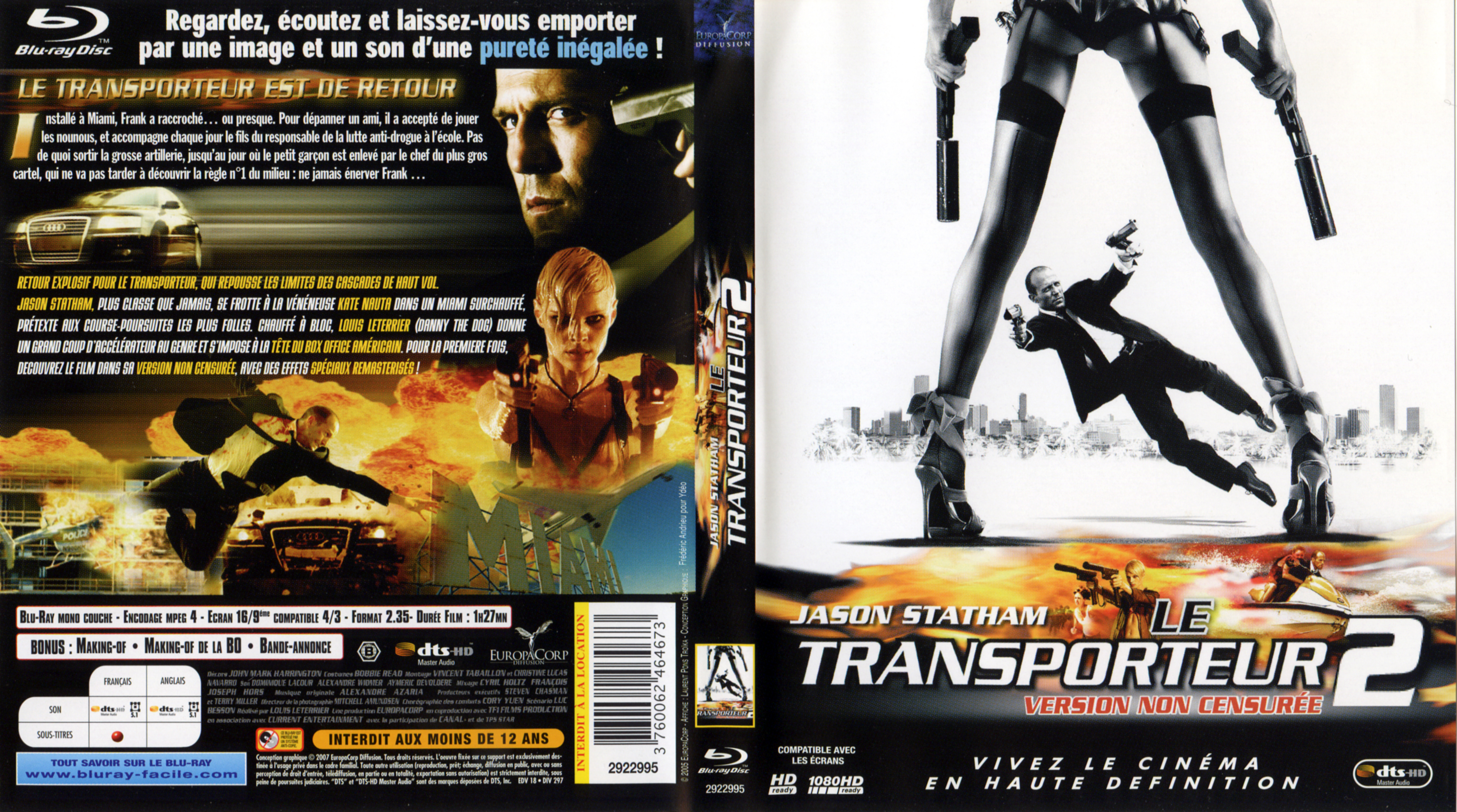 Jaquette DVD Le transporteur 2 (BLU-RAY)