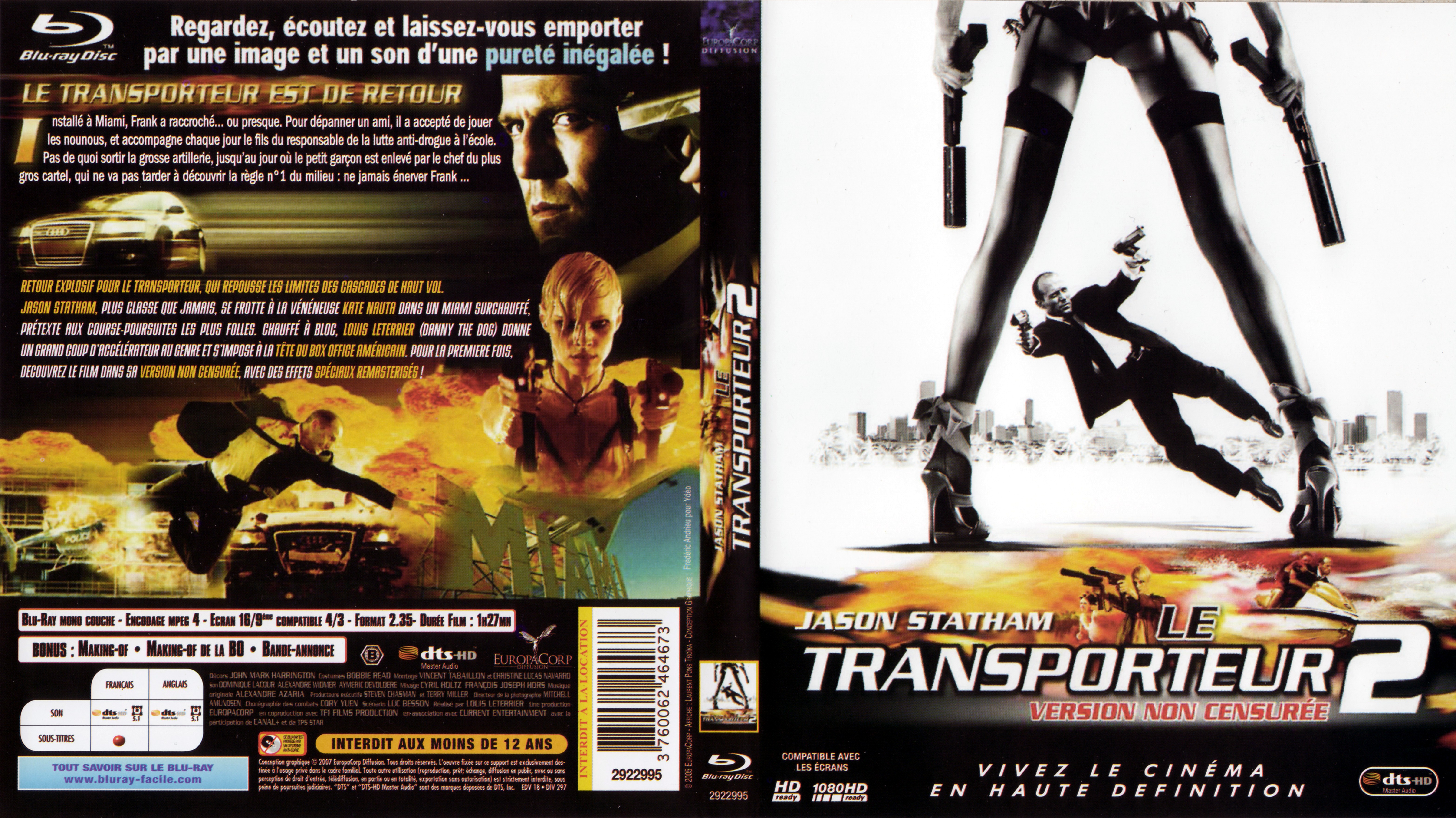 Jaquette DVD Le transporteur 2 (BLU-RAY) v2