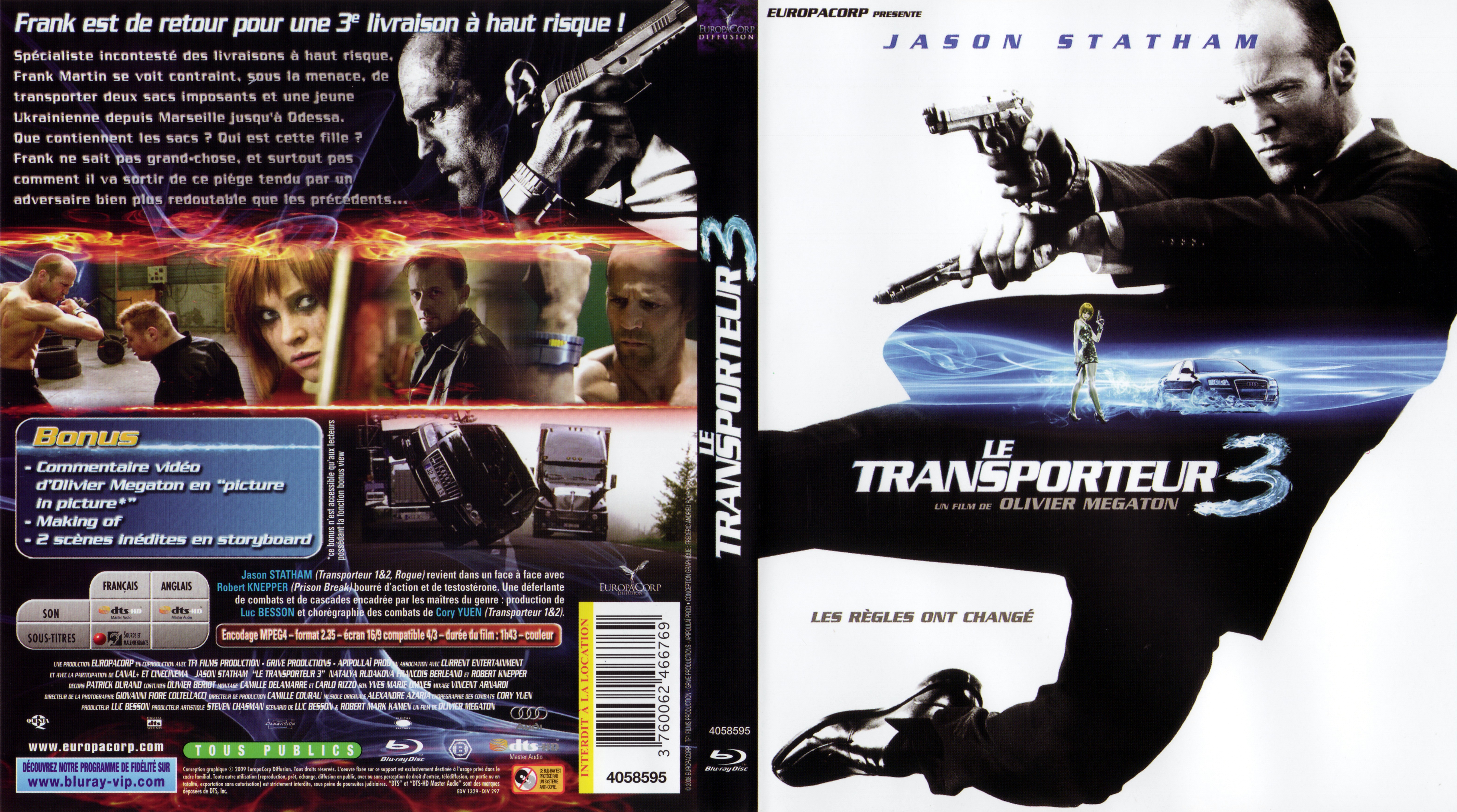 Jaquette DVD Le transporteur 3 (BLU-RAY)