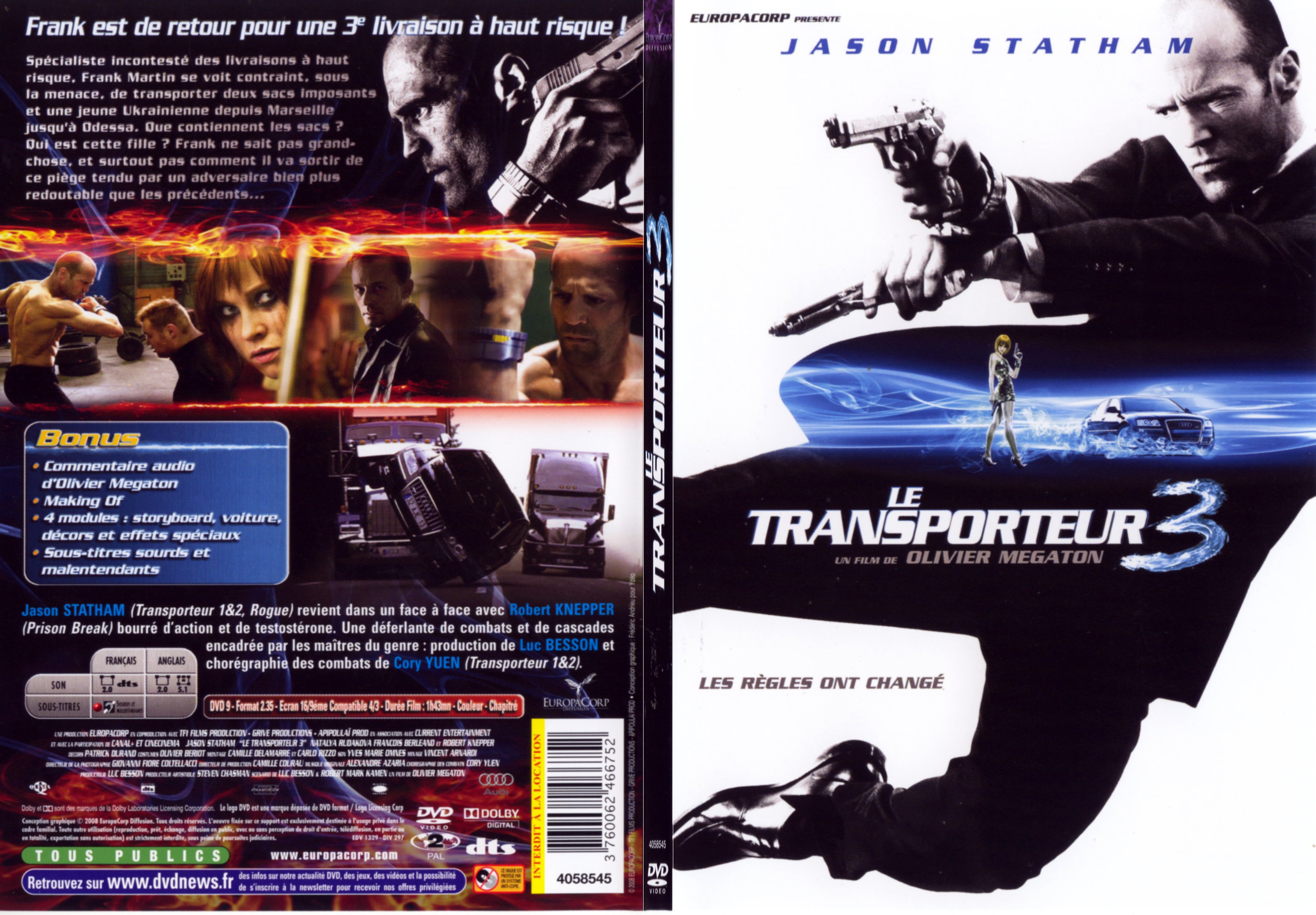 Jaquette DVD Le transporteur 3 - SLIM