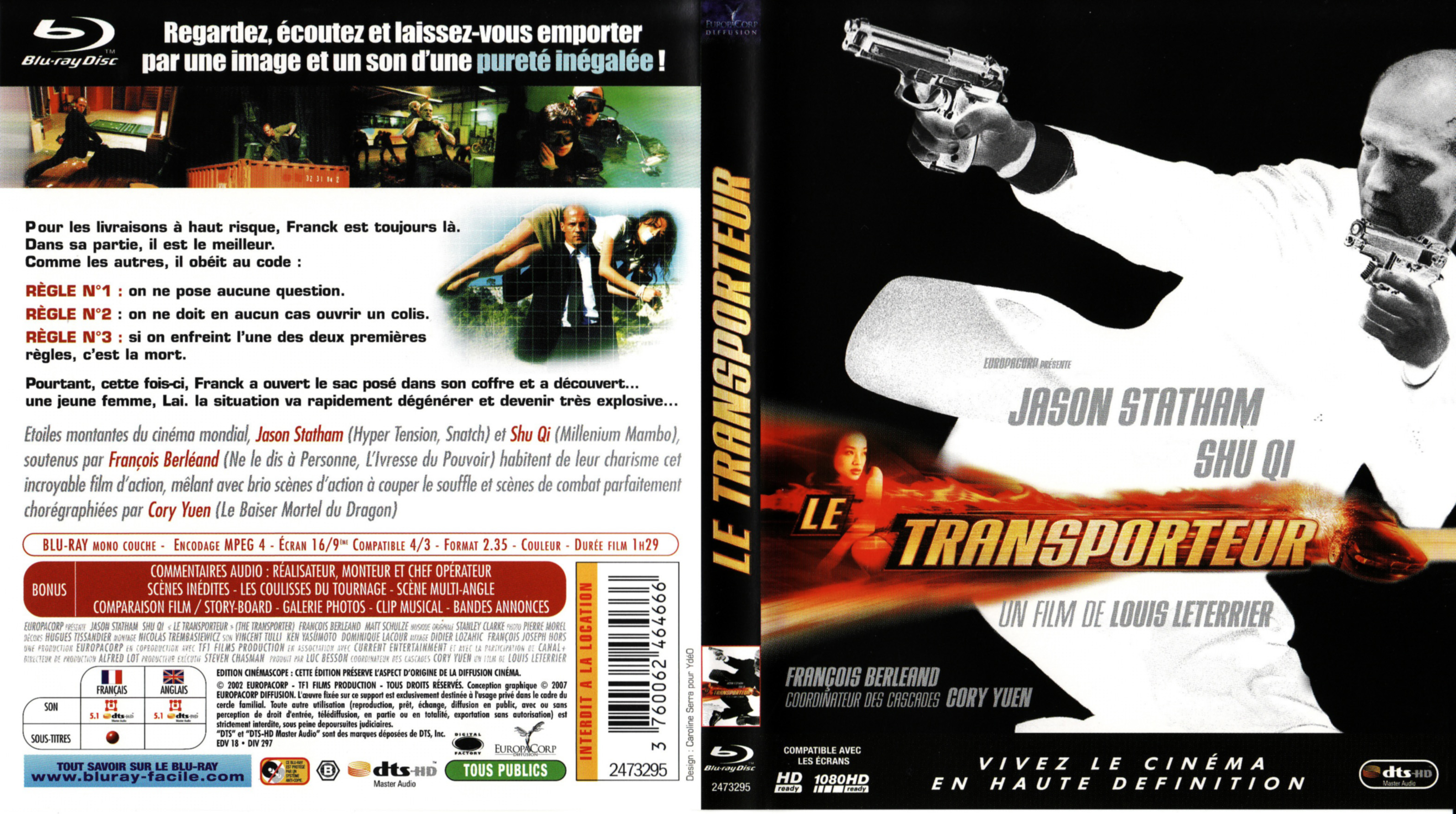 Jaquette DVD Le transporteur (BLU-RAY)