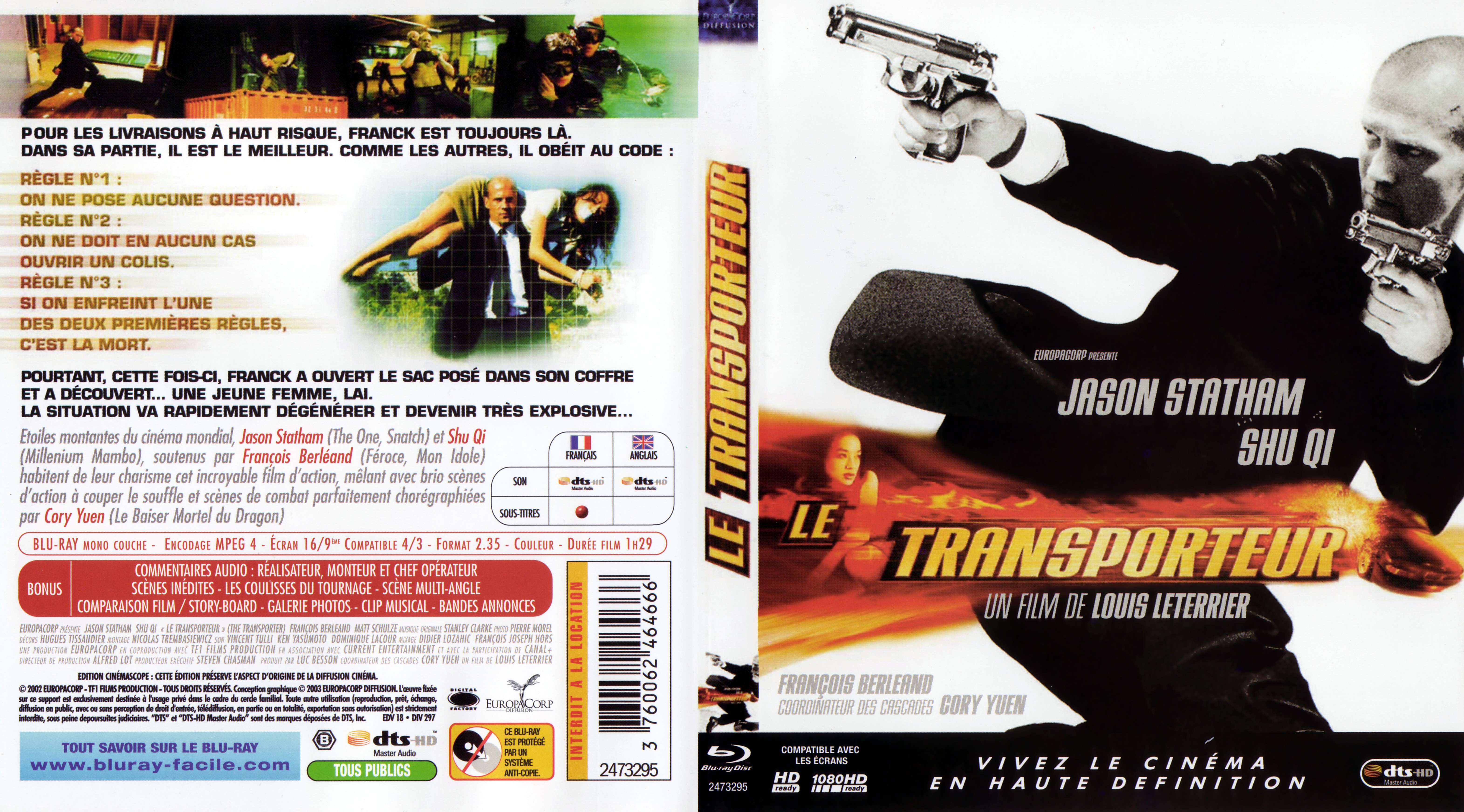 Jaquette DVD Le transporteur (BLU-RAY) v2