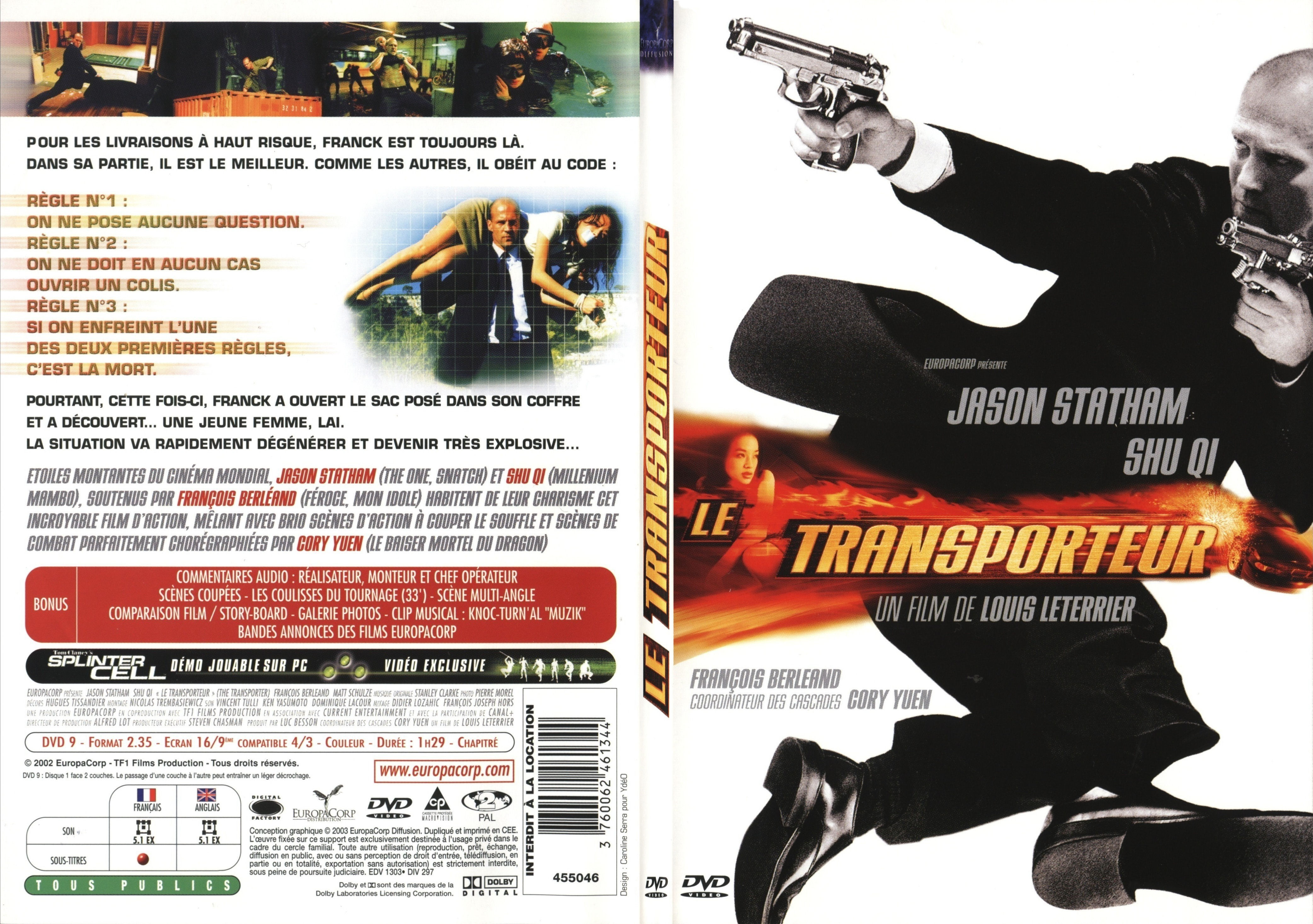 Jaquette DVD de Le transporteur - SLIM - Cin��ma Passion