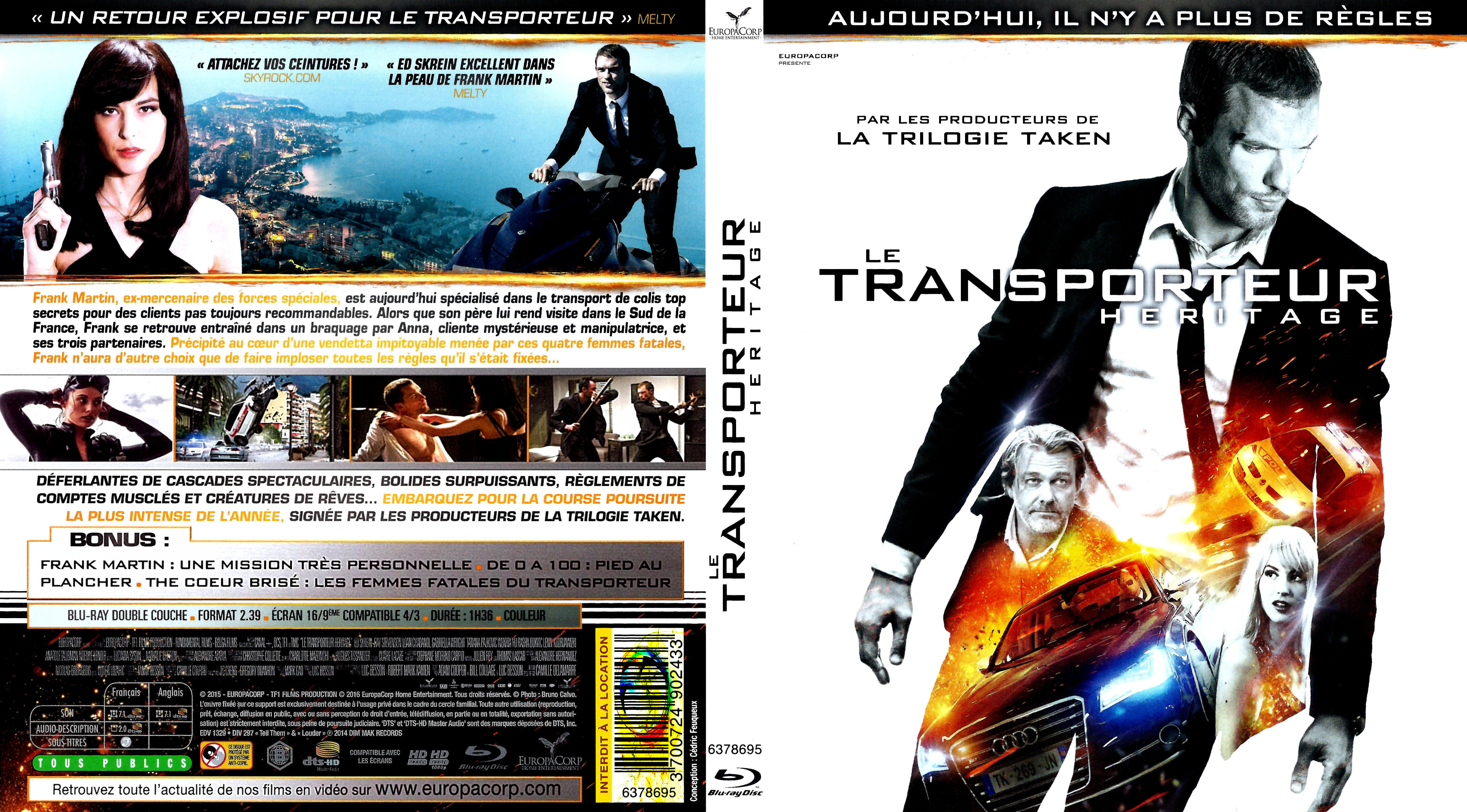 Jaquette DVD Le transporteur hritage (BLU-RAY)
