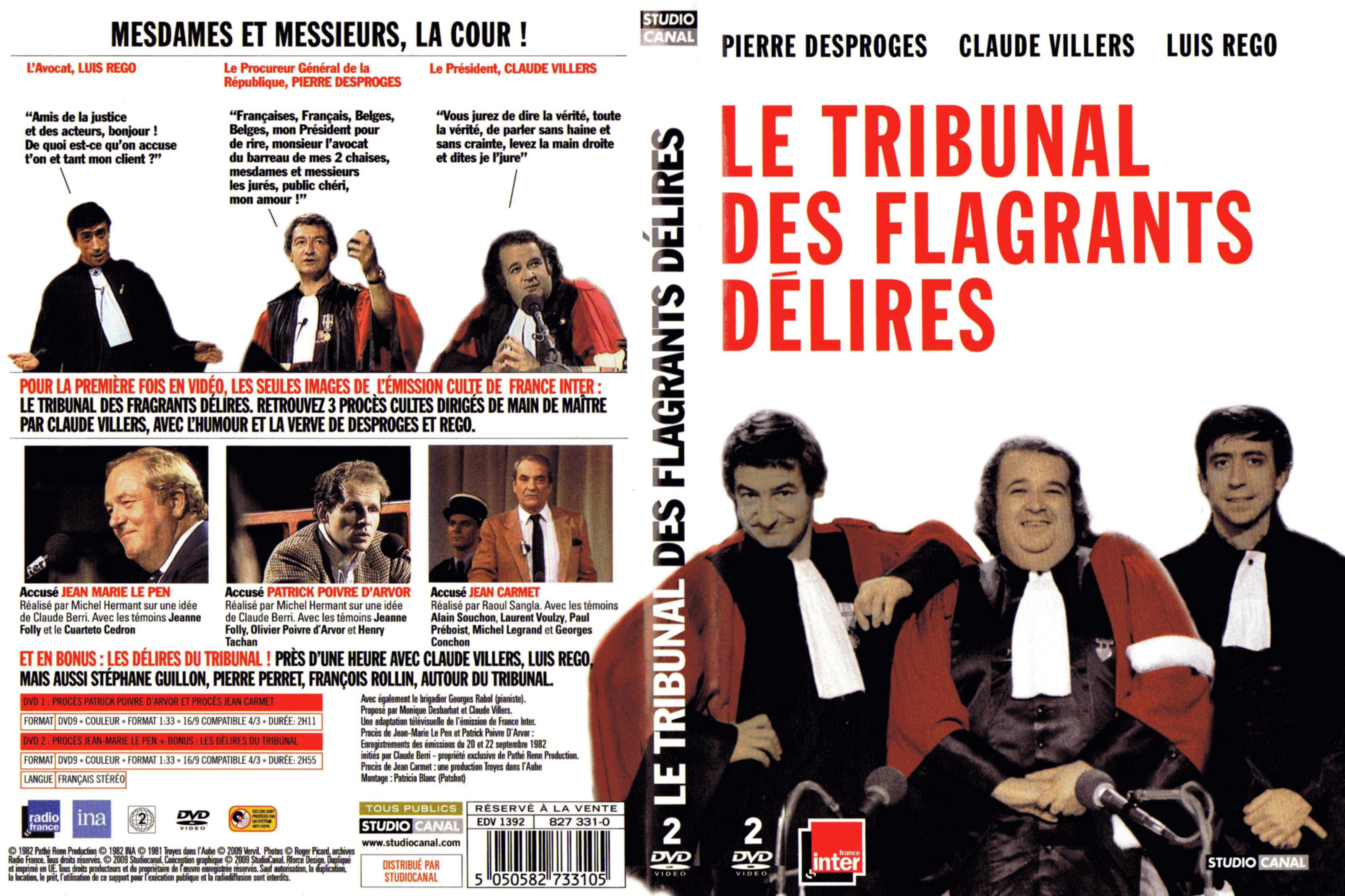 Jaquette DVD Le tribunal des flagrants delires