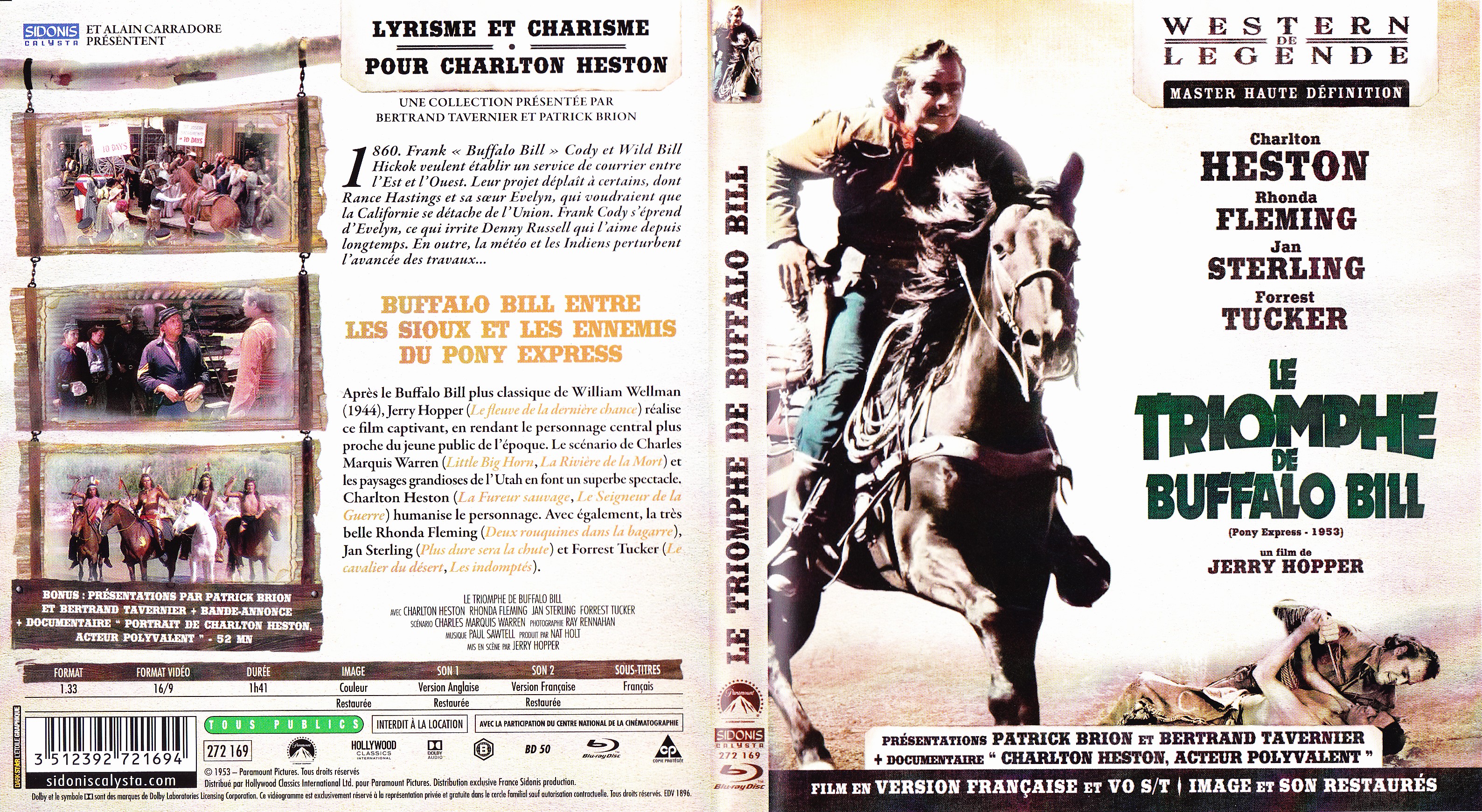 Jaquette DVD Le triomphe de Buffalo Bill (BLU-RAY)