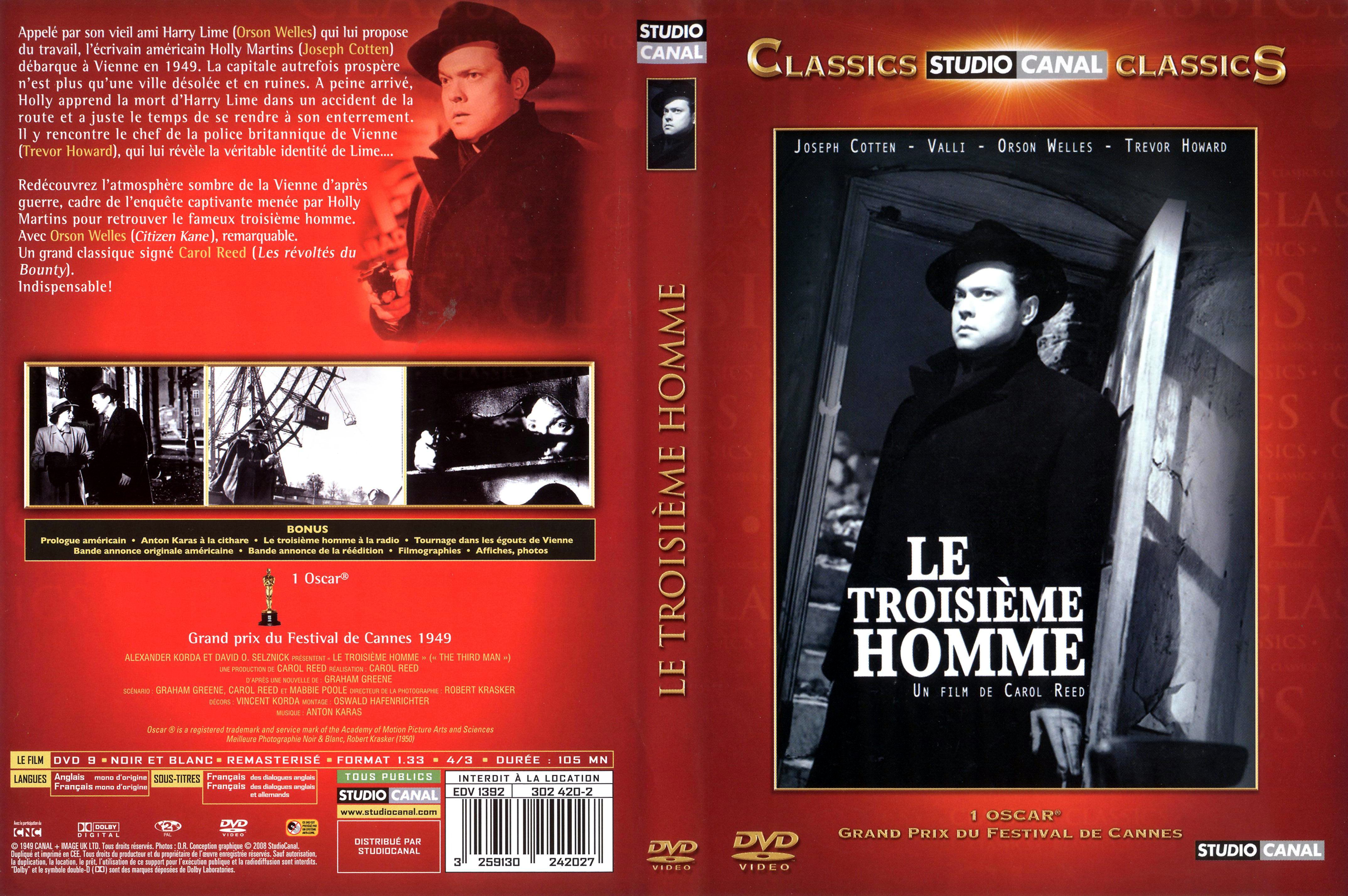 Jaquette DVD Le troisime homme v2