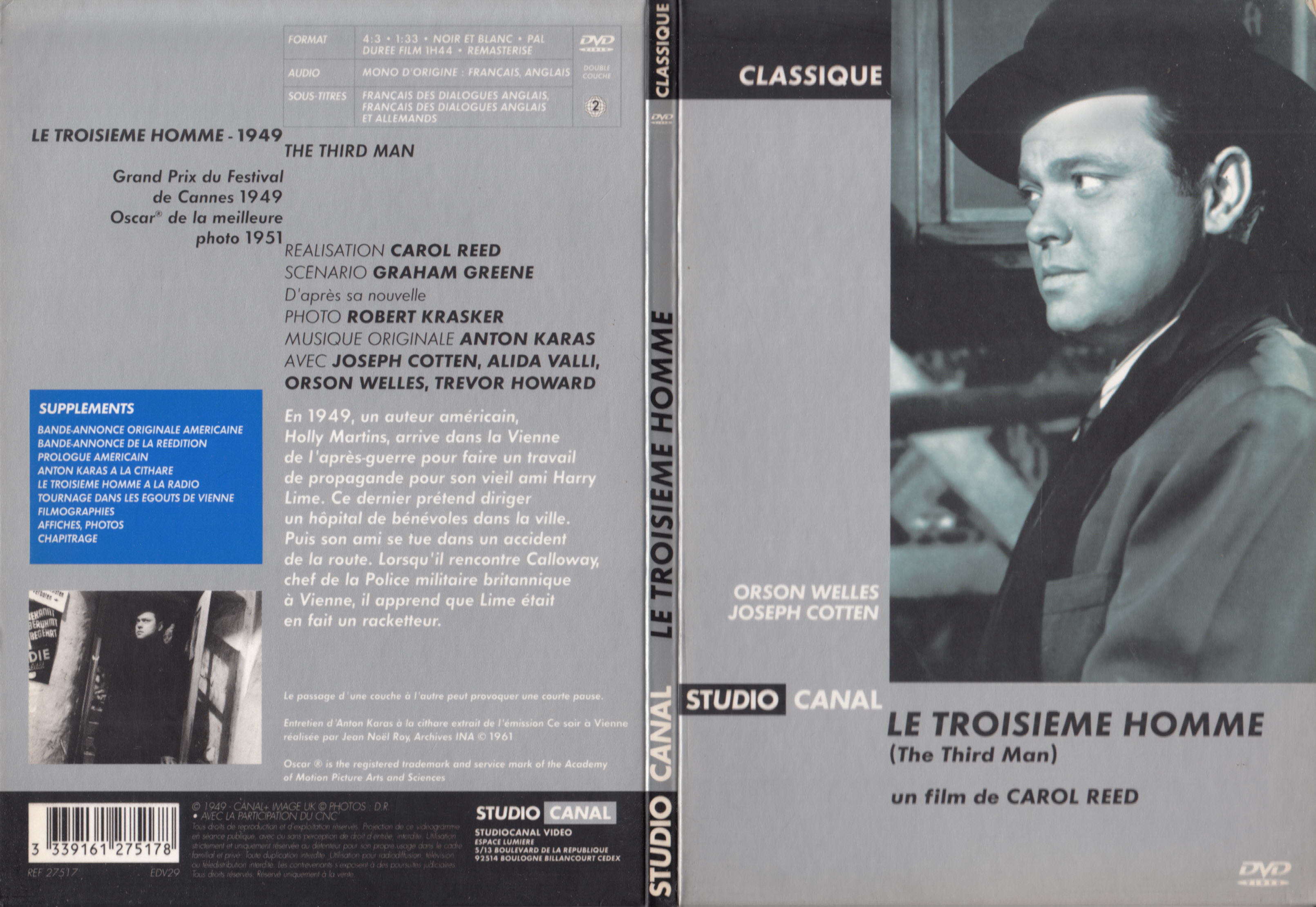 Jaquette DVD Le troisime homme v3