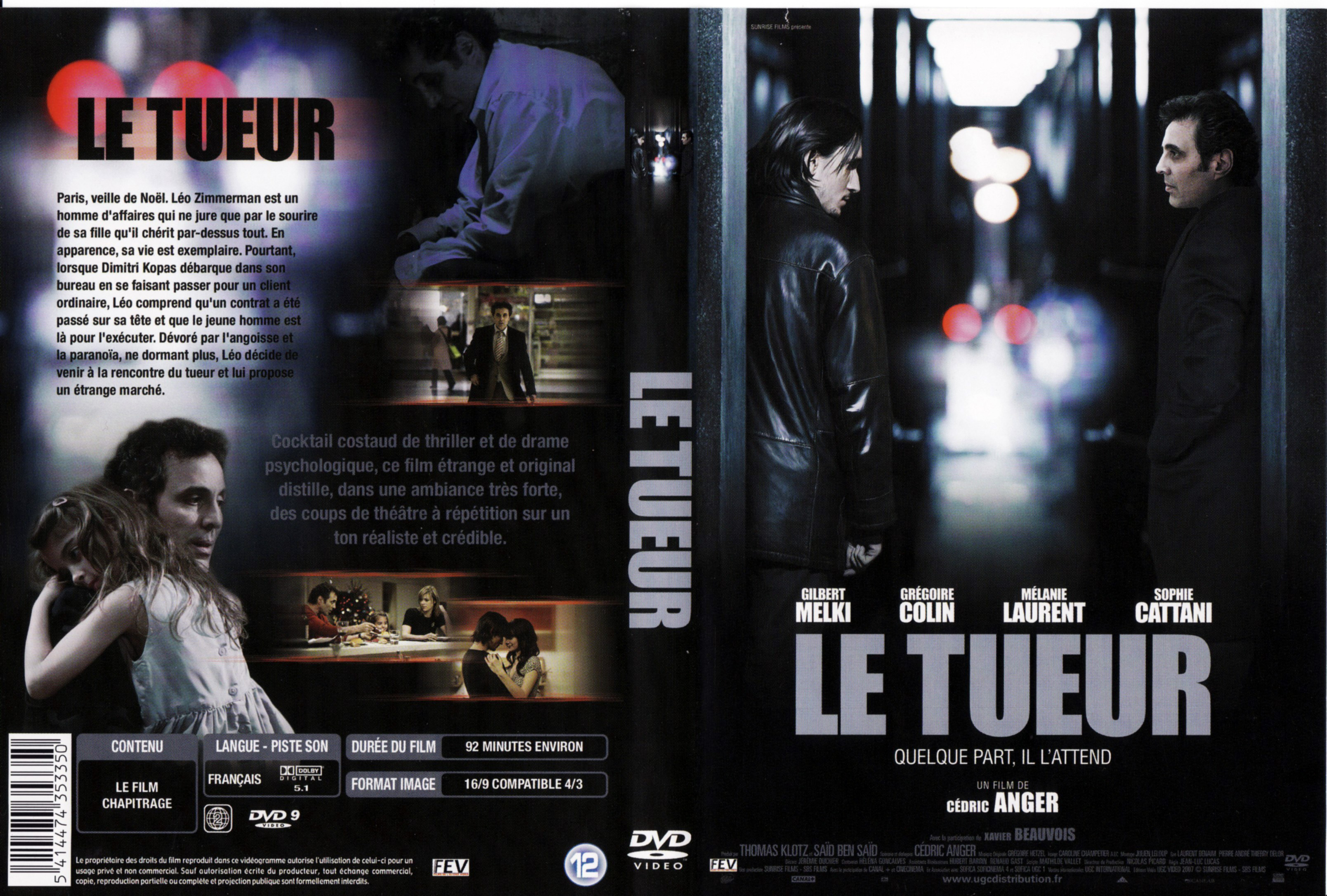 Jaquette DVD Le tueur (Gilbert Melki) v2