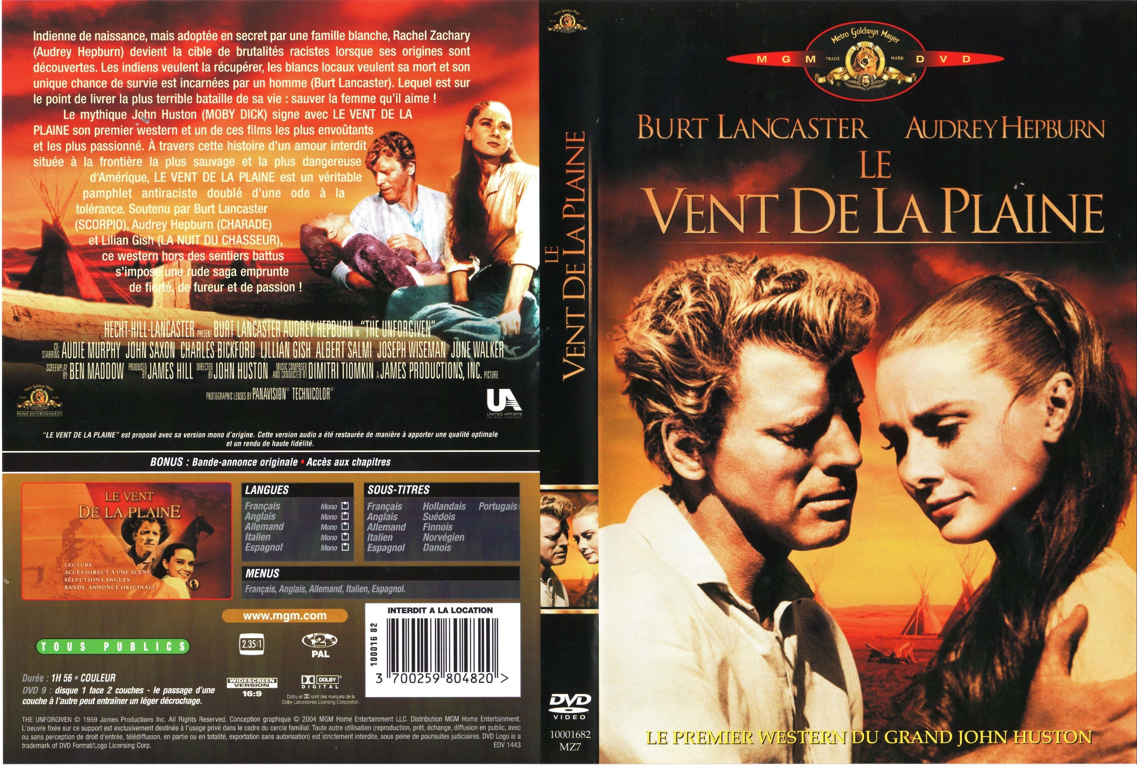 Jaquette DVD Le vent de la plaine