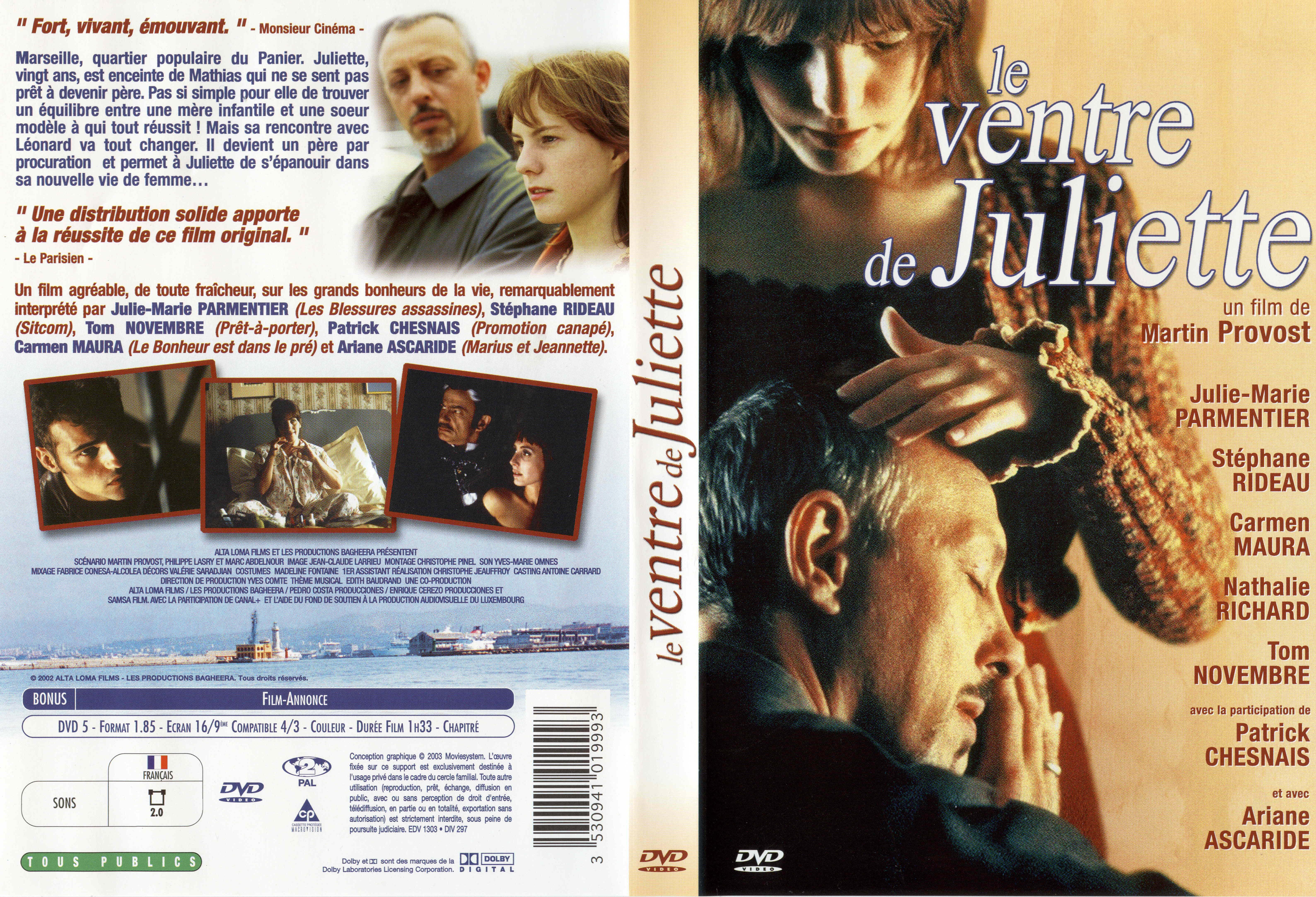 Jaquette DVD Le ventre de Juliette v2