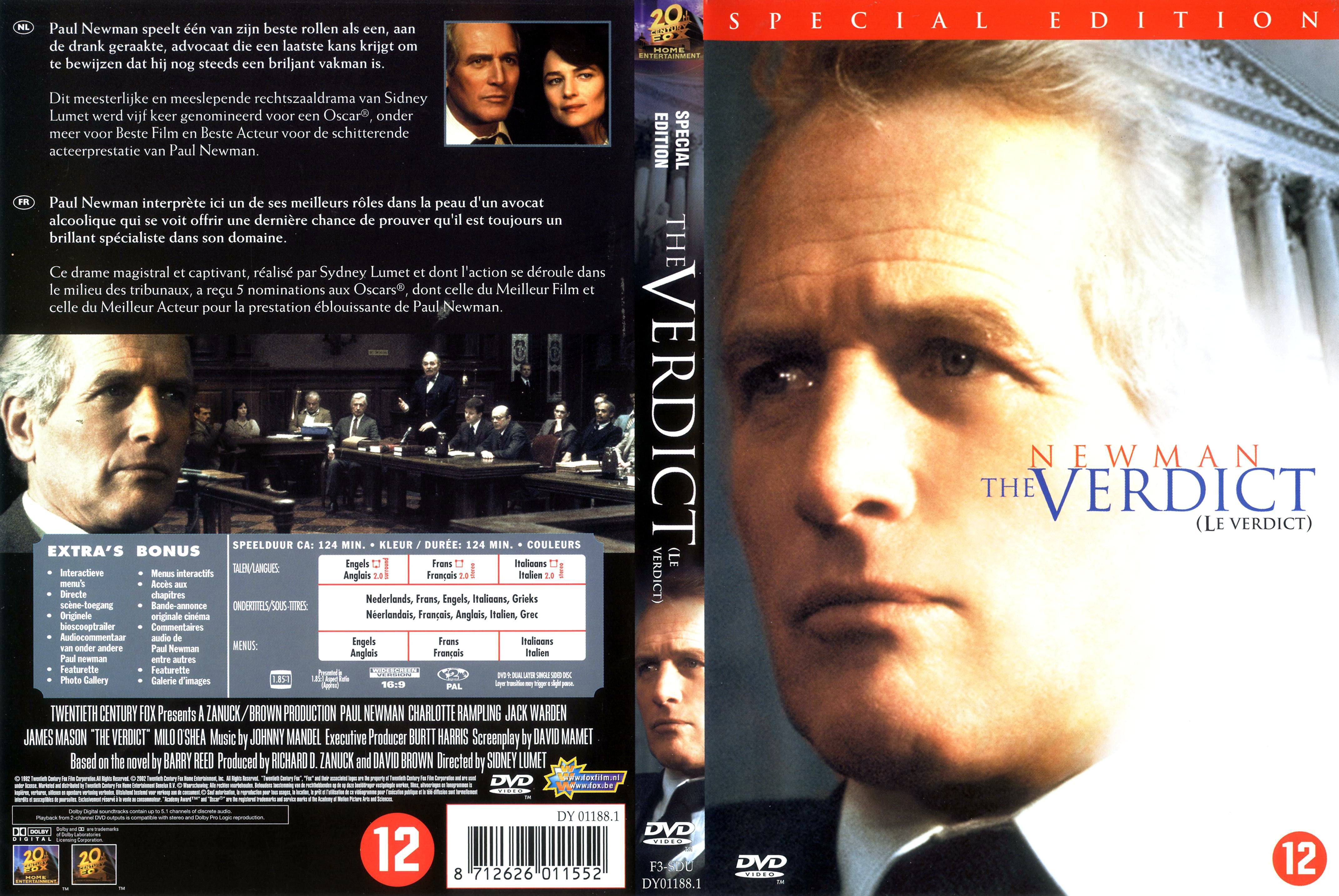 Jaquette DVD Le verdict v2