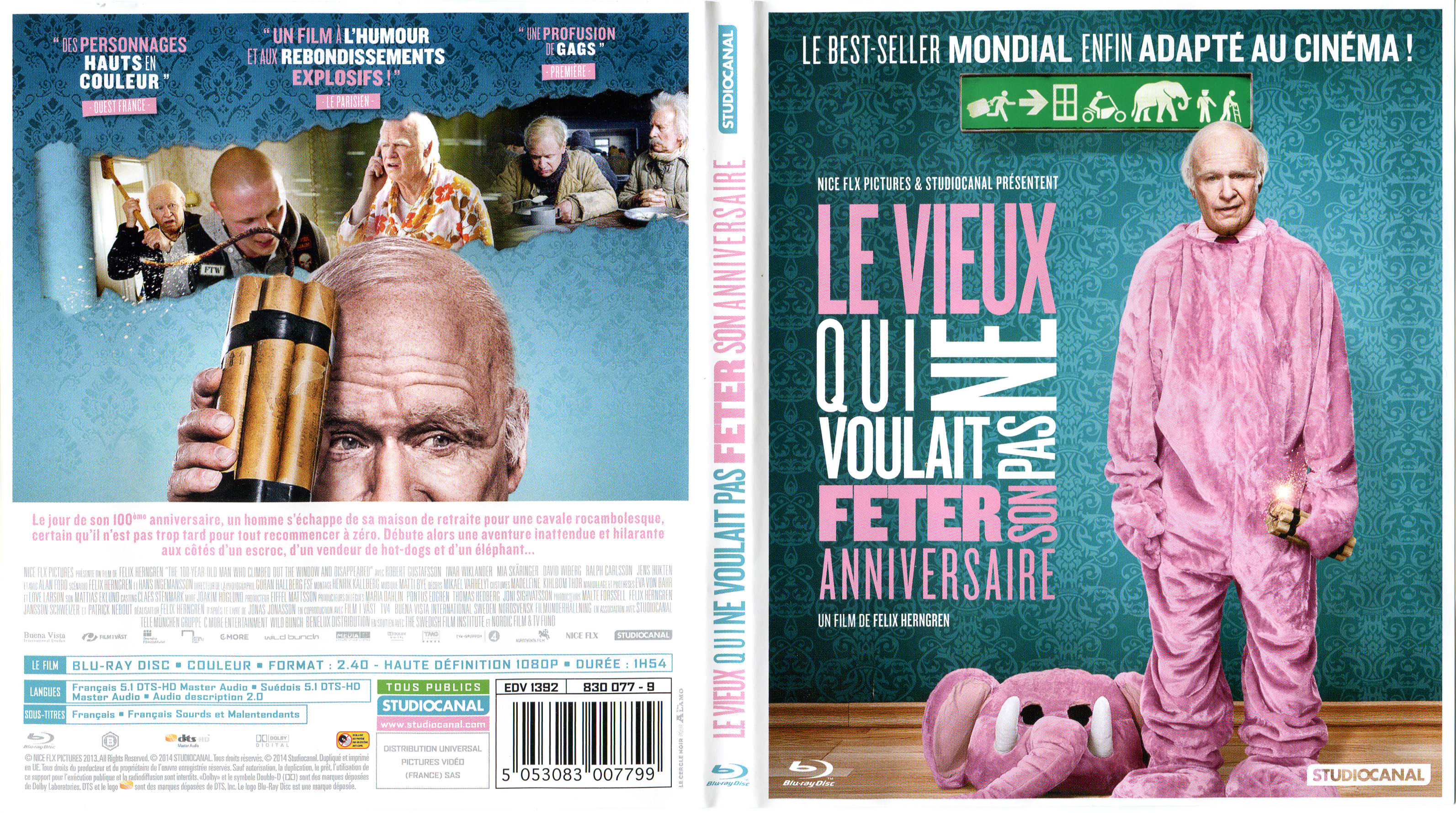 Jaquette DVD Le vieux qui ne voulait pas feter son anniversaire (BLU-RAY)