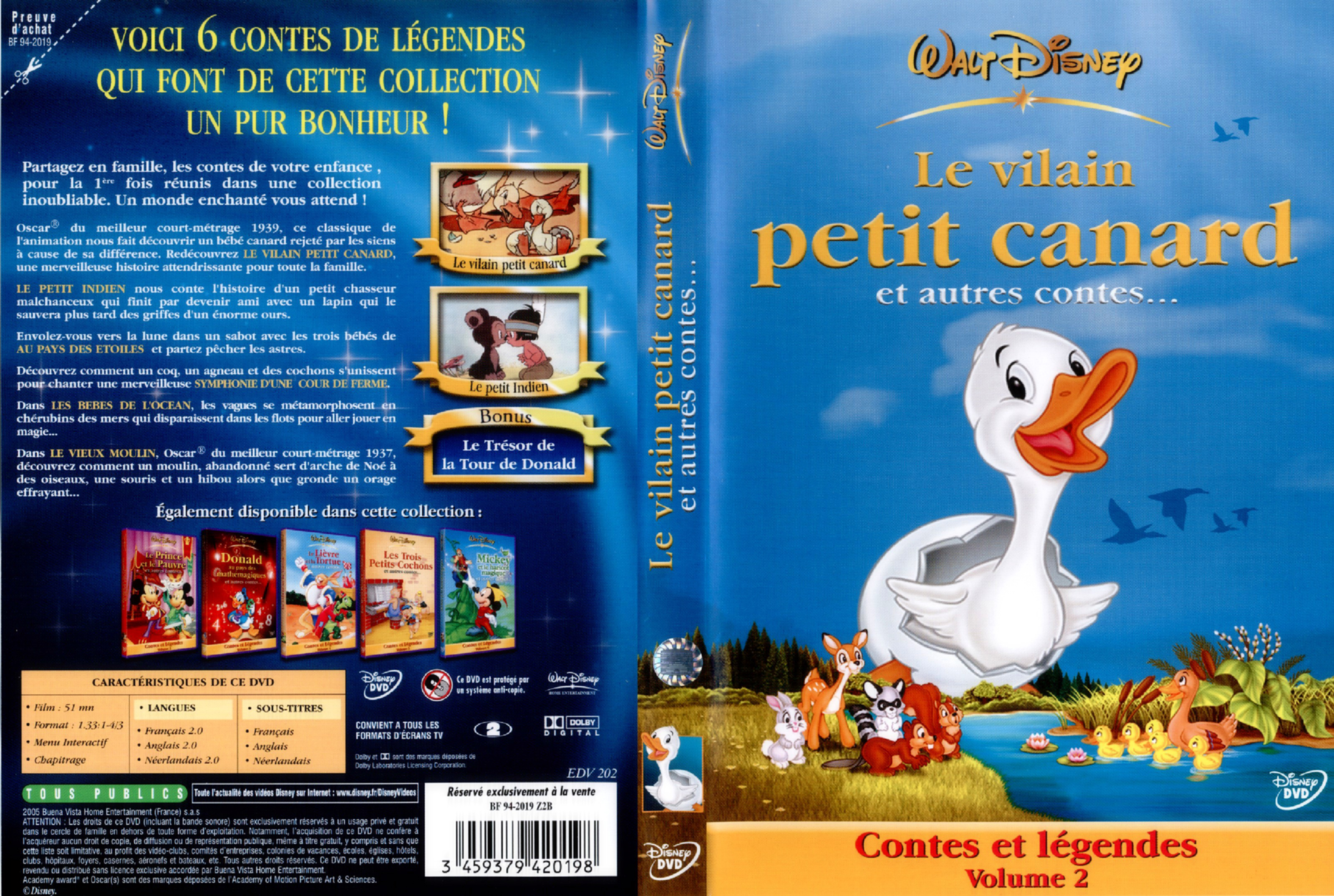 Jaquette DVD Le vilain petit canard et autres contes