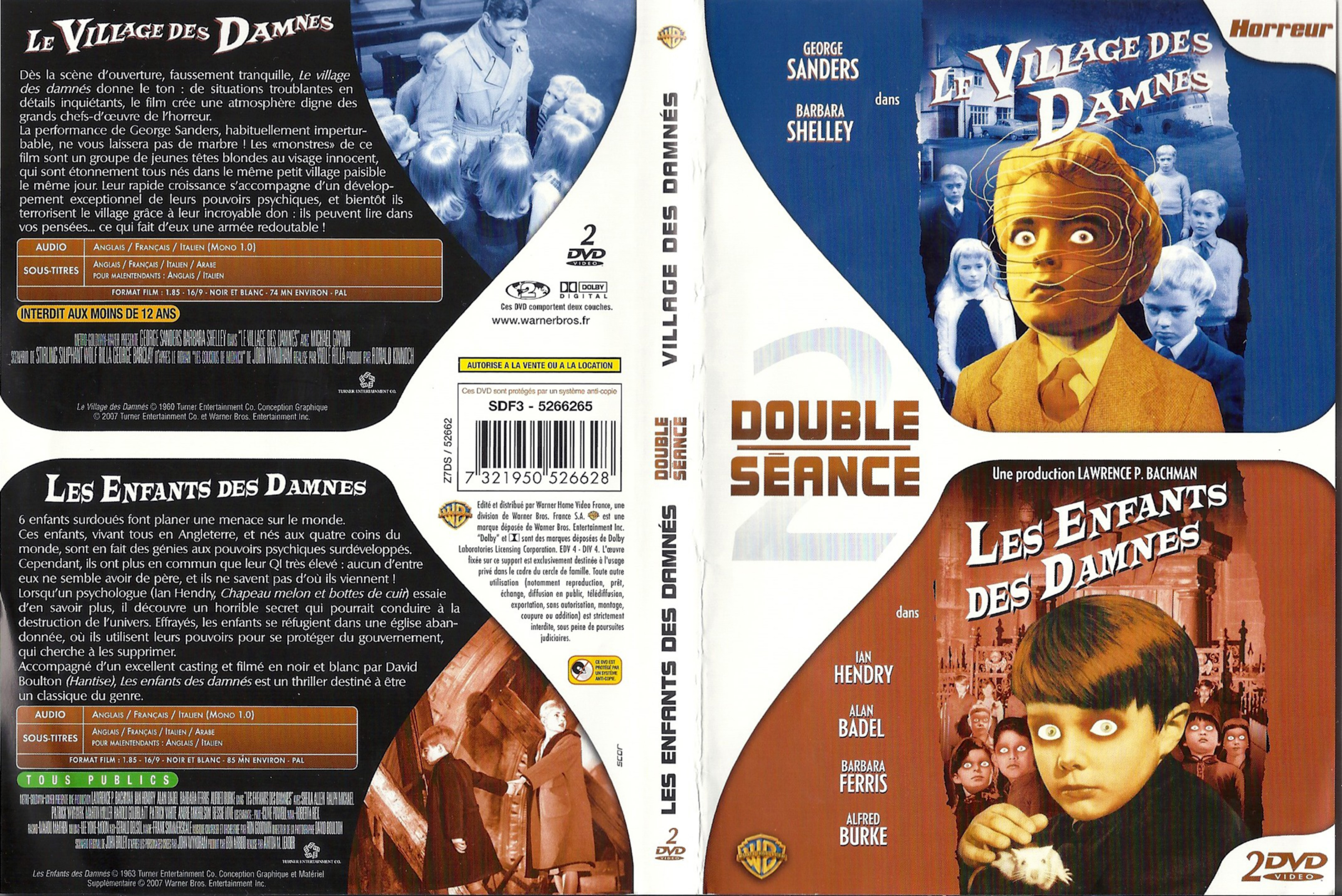 Jaquette DVD Le village des Damns + Les enfants des Damns