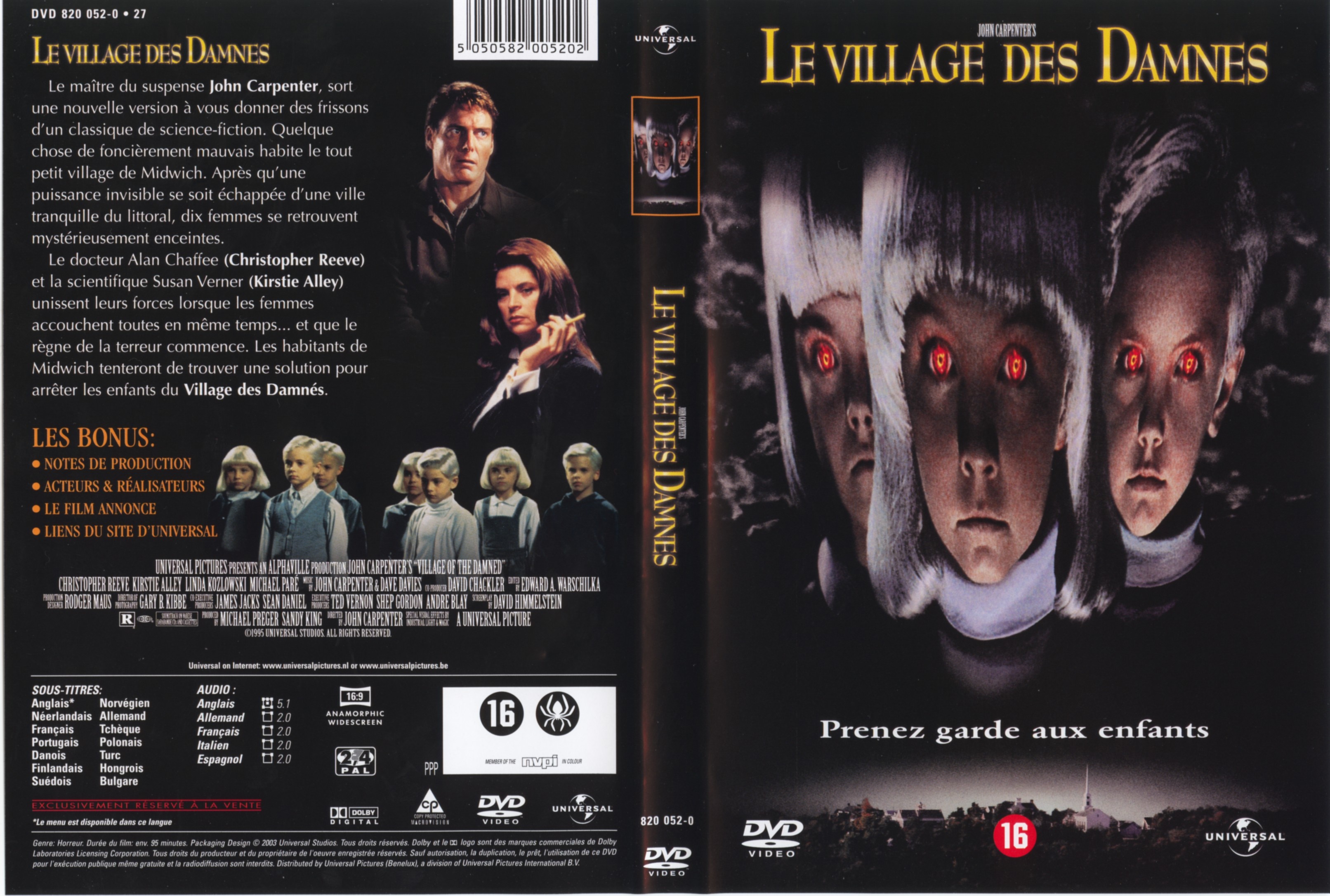 Jaquette DVD Le village des damnes v3