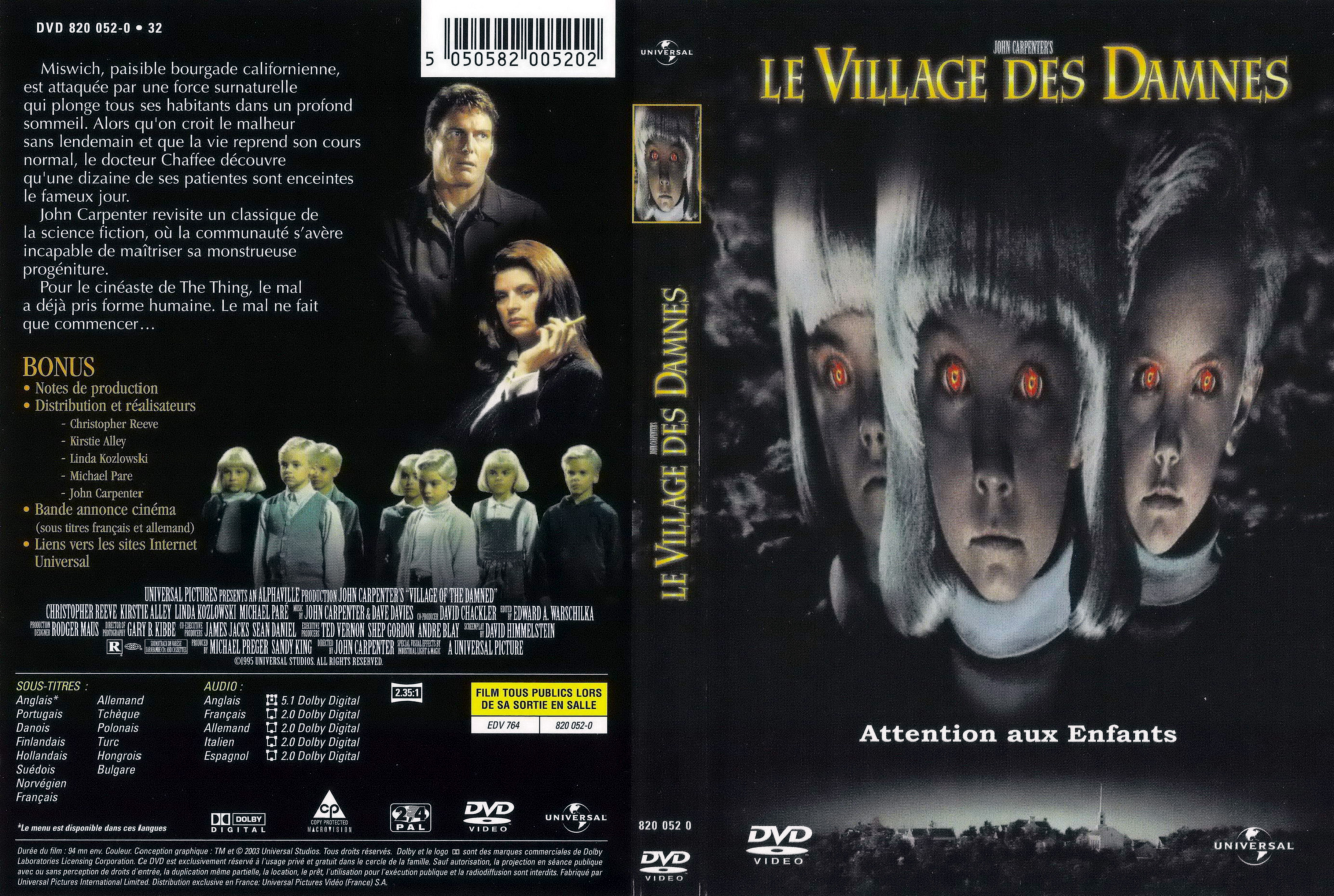 Jaquette DVD Le village des damns v4