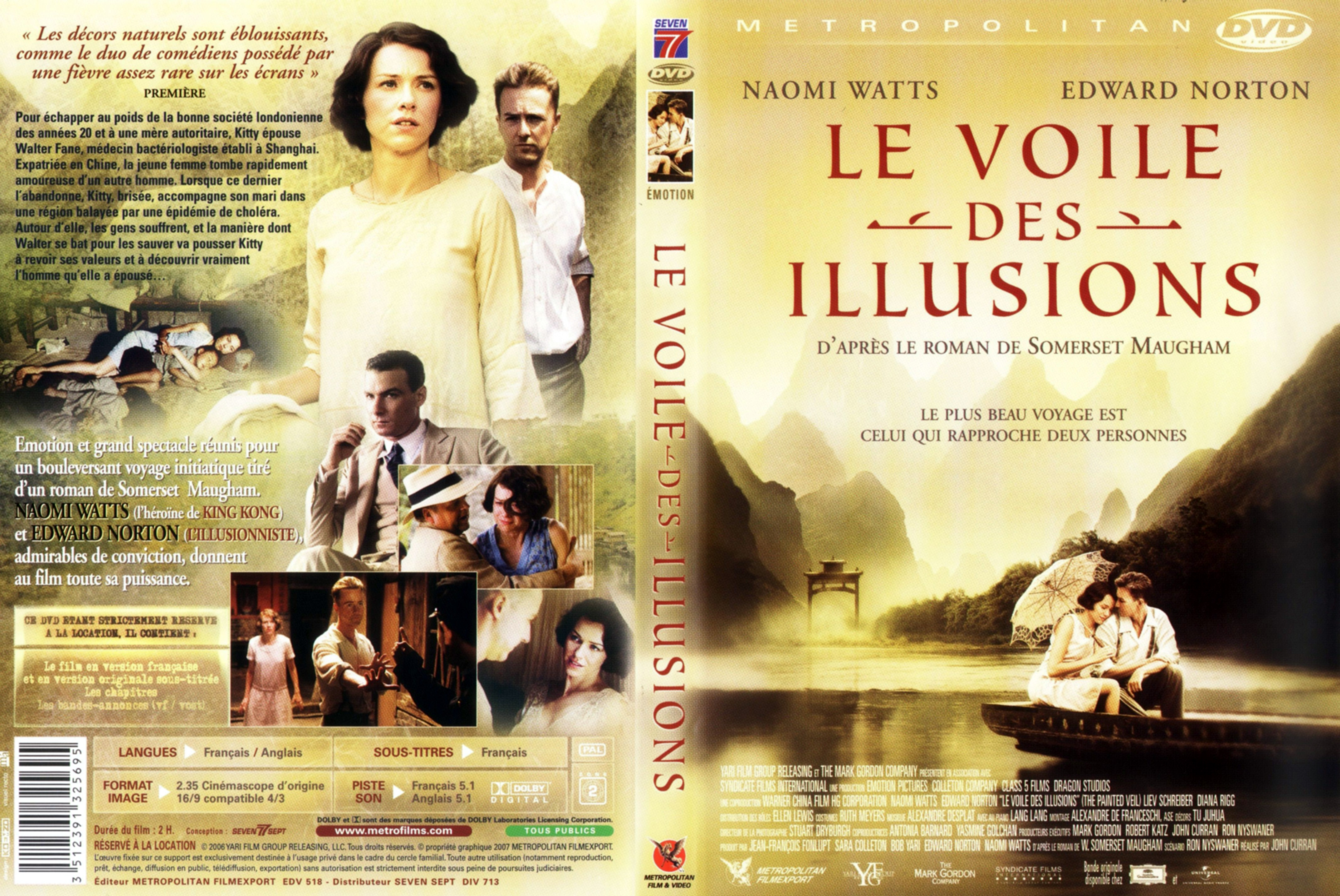 Jaquette DVD Le voile des illusions