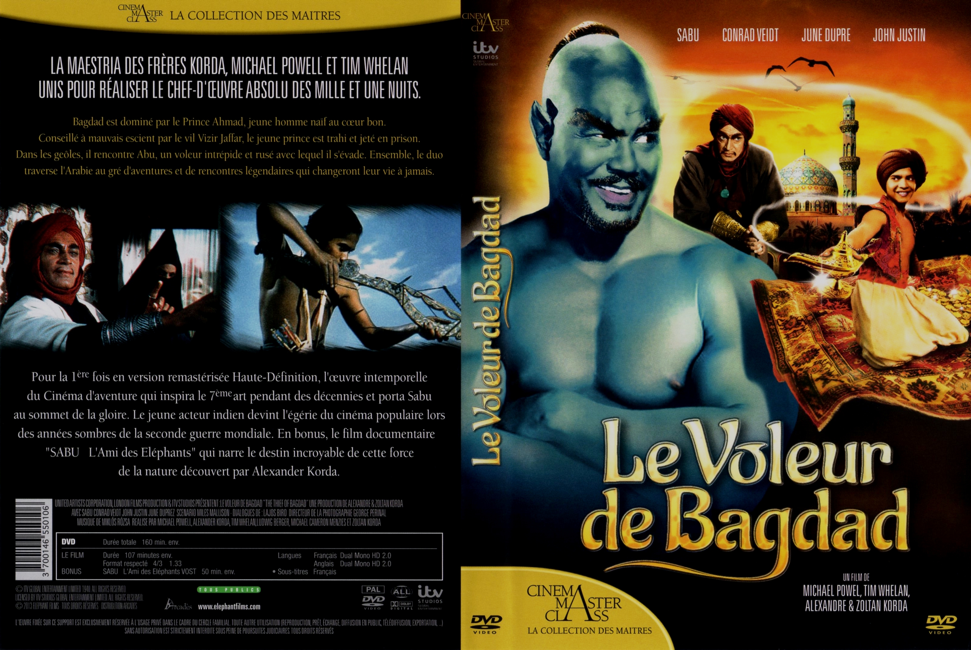 Jaquette DVD Le voleur De bagdad v2