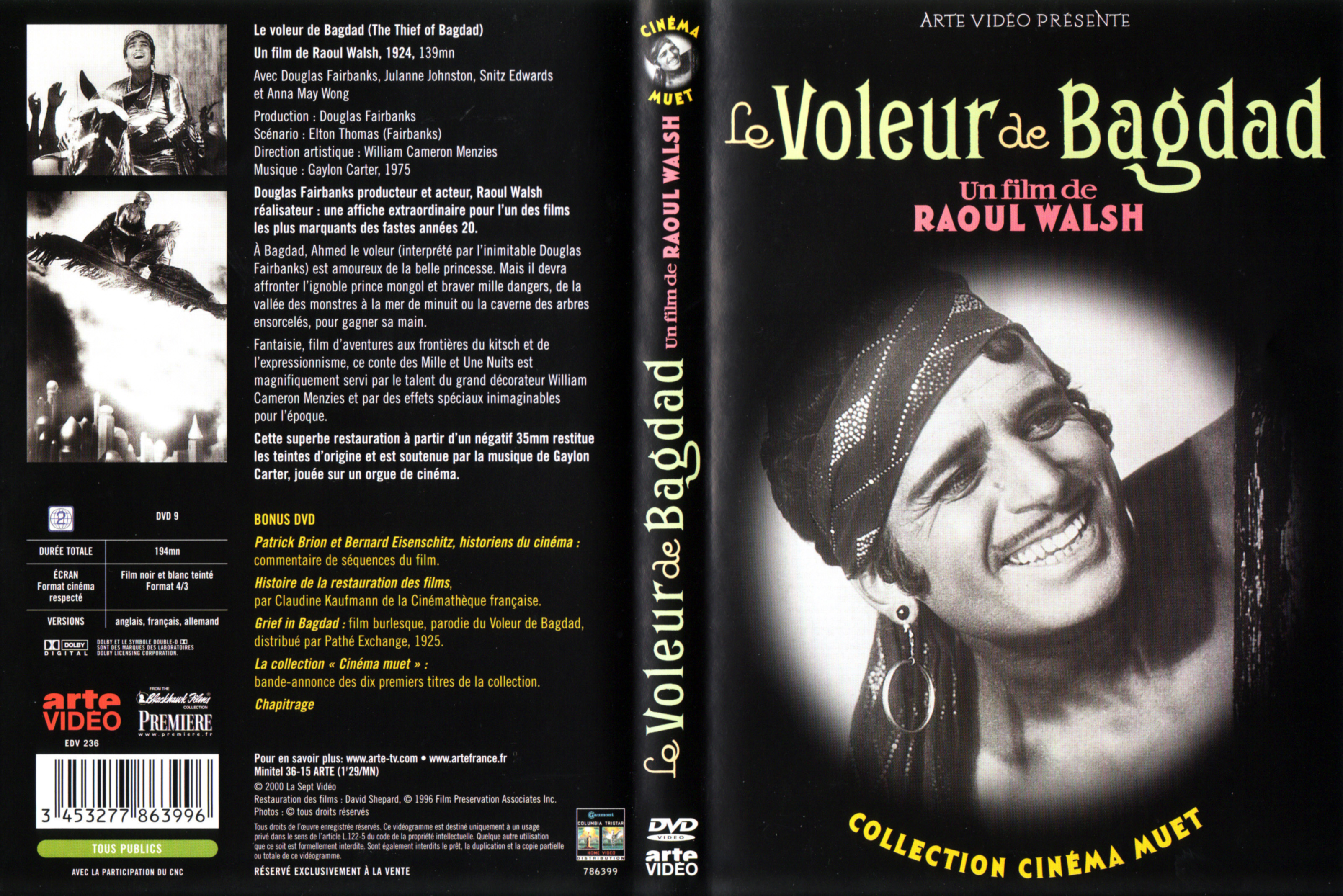 Jaquette DVD Le voleur de Bagdad (1924)